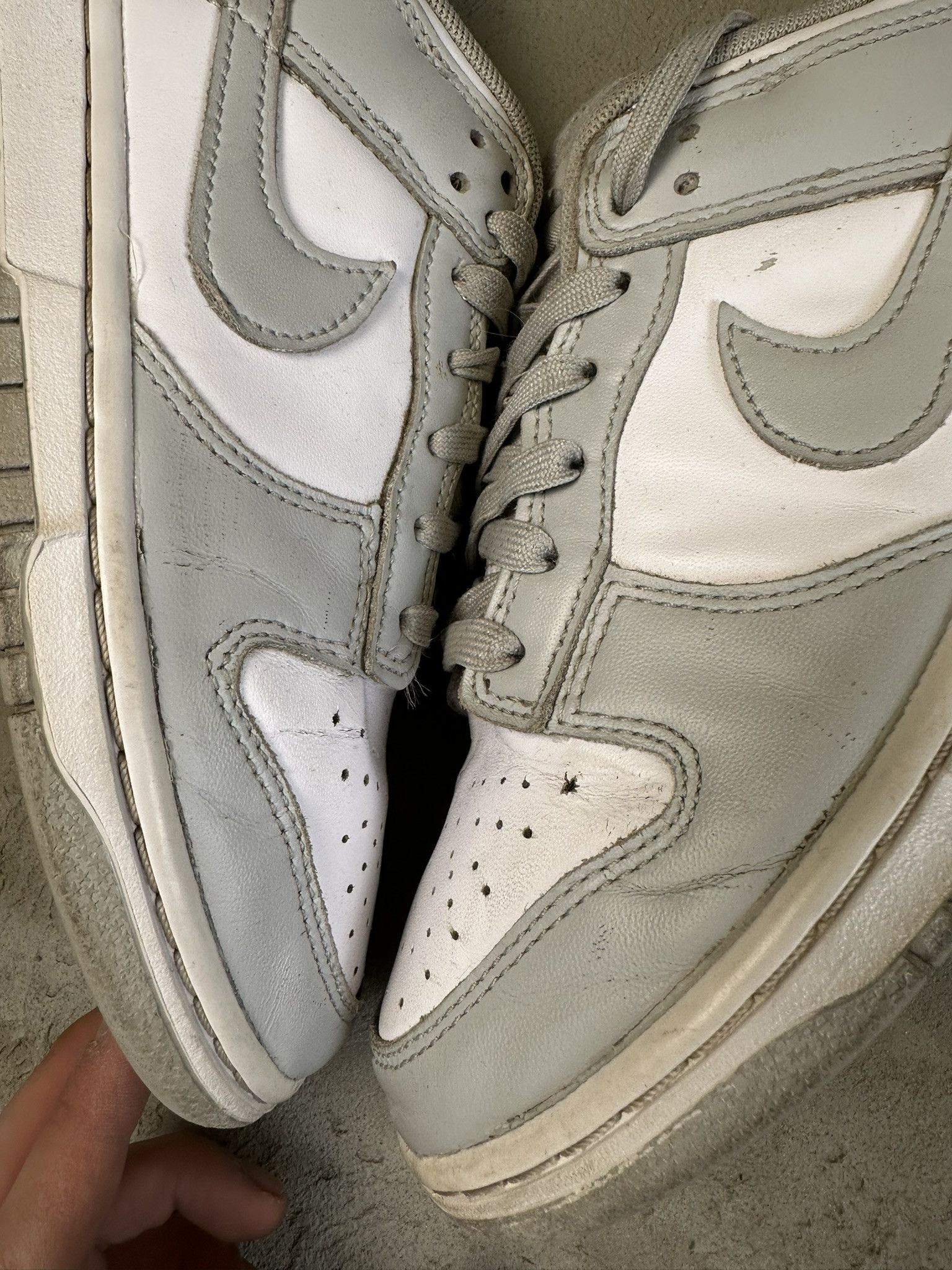 Nike Nike Dunk Gray Fog Low Leather Sneakers Hype Size US 7.5 / EU 40-41 - 7 Thumbnail