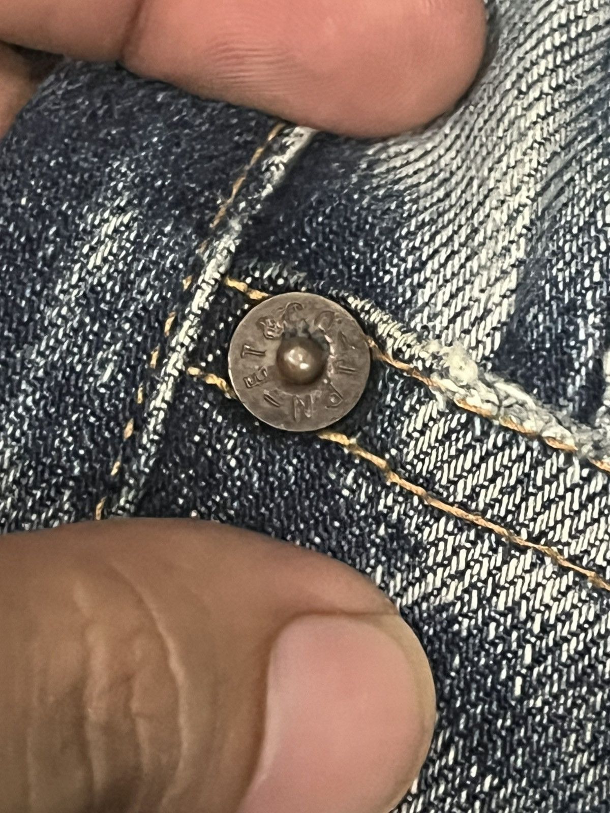 Eternal Vintage Eternal 811 Intense Whiskering Faded Frayed Hem Jean Size US 34 / EU 50 - 6 Thumbnail