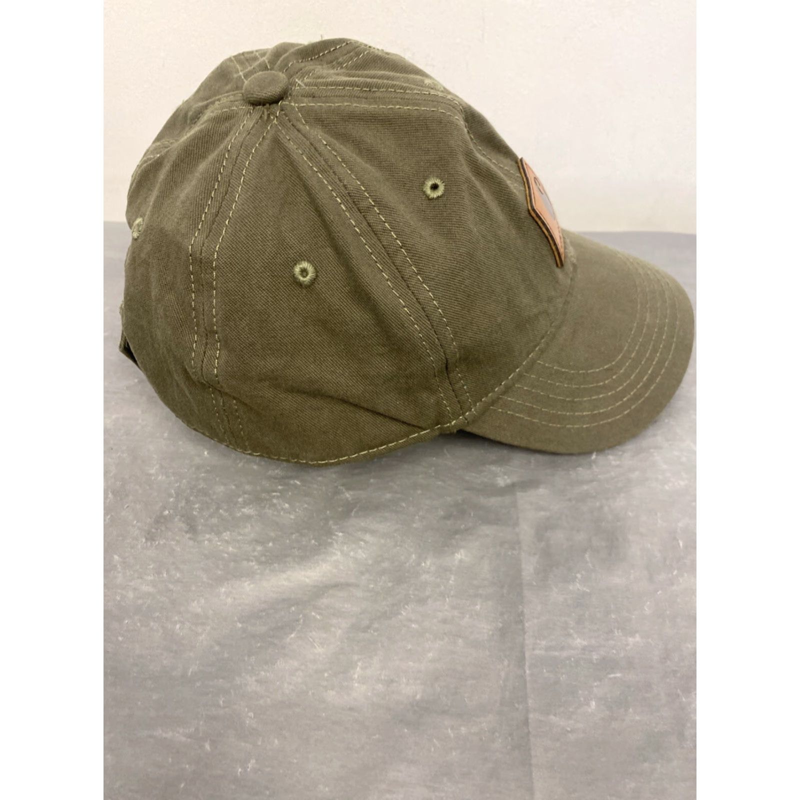Carhartt CARHARTT Men's Canvas Cap Dusty Olive Green OSFA Velcro Hat Size ONE SIZE - 3 Thumbnail