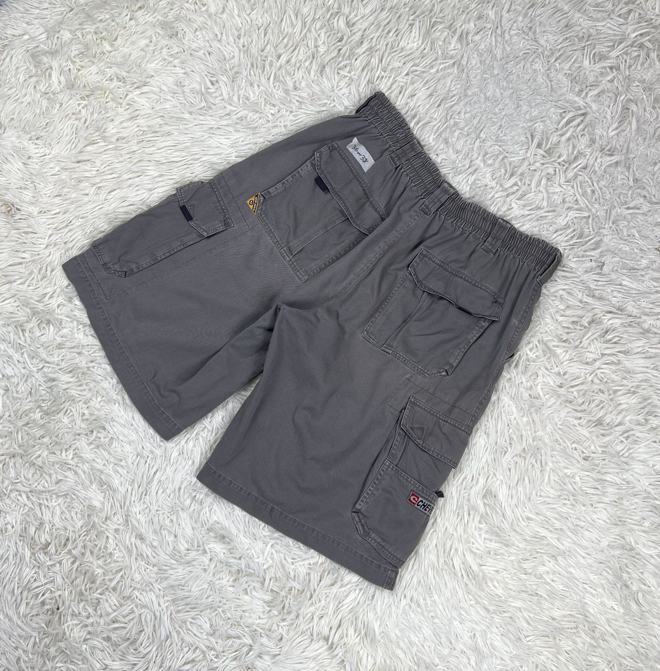 Japanese Brand Chevre Denim Cargo Short Pants Size US 37 - 4 Thumbnail