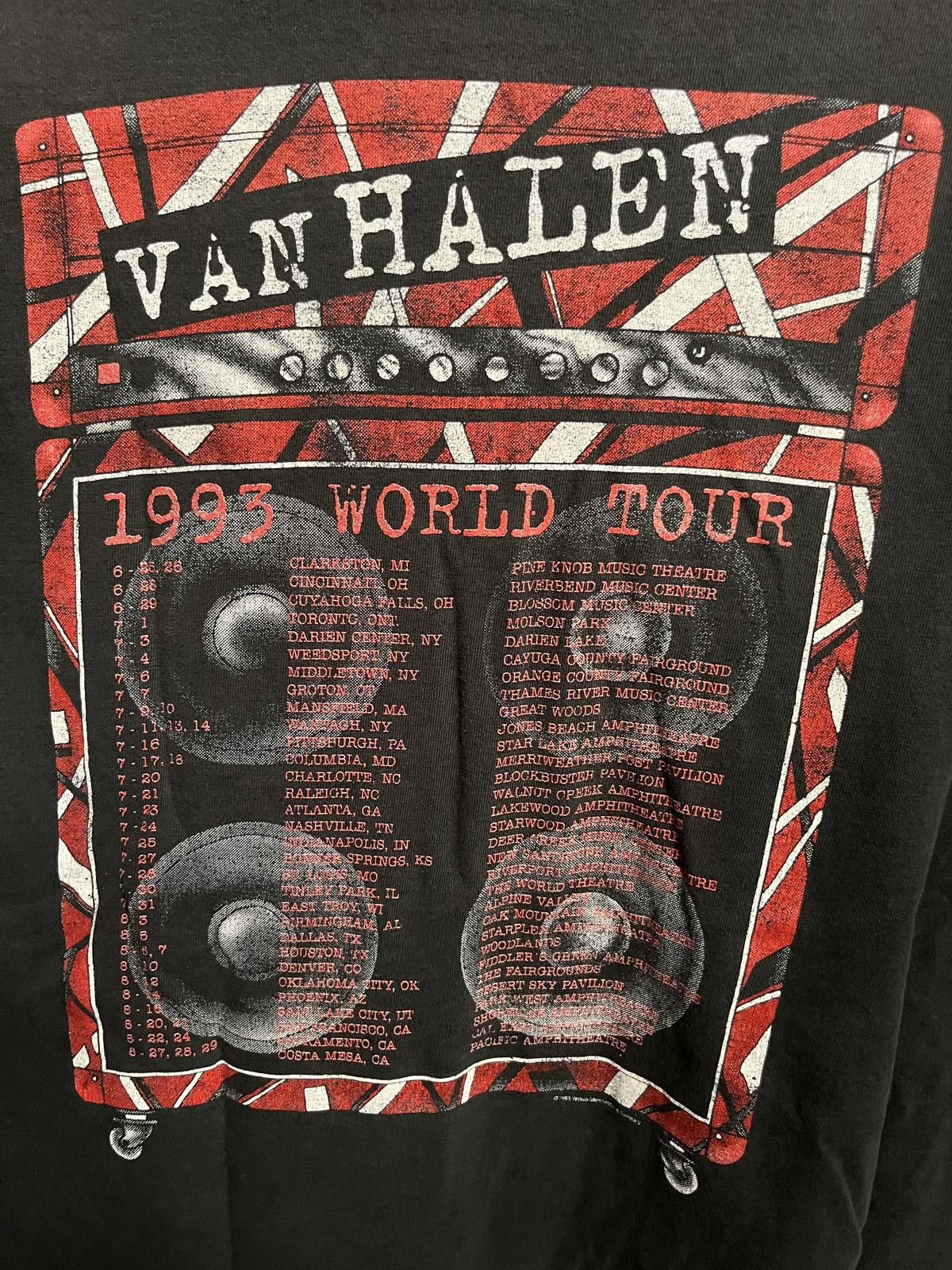 Designer Vintage Van Halen Tour Tee - 19993 World Tour T-shirt -XL Size US XL / EU 56 / 4 - 5 Thumbnail