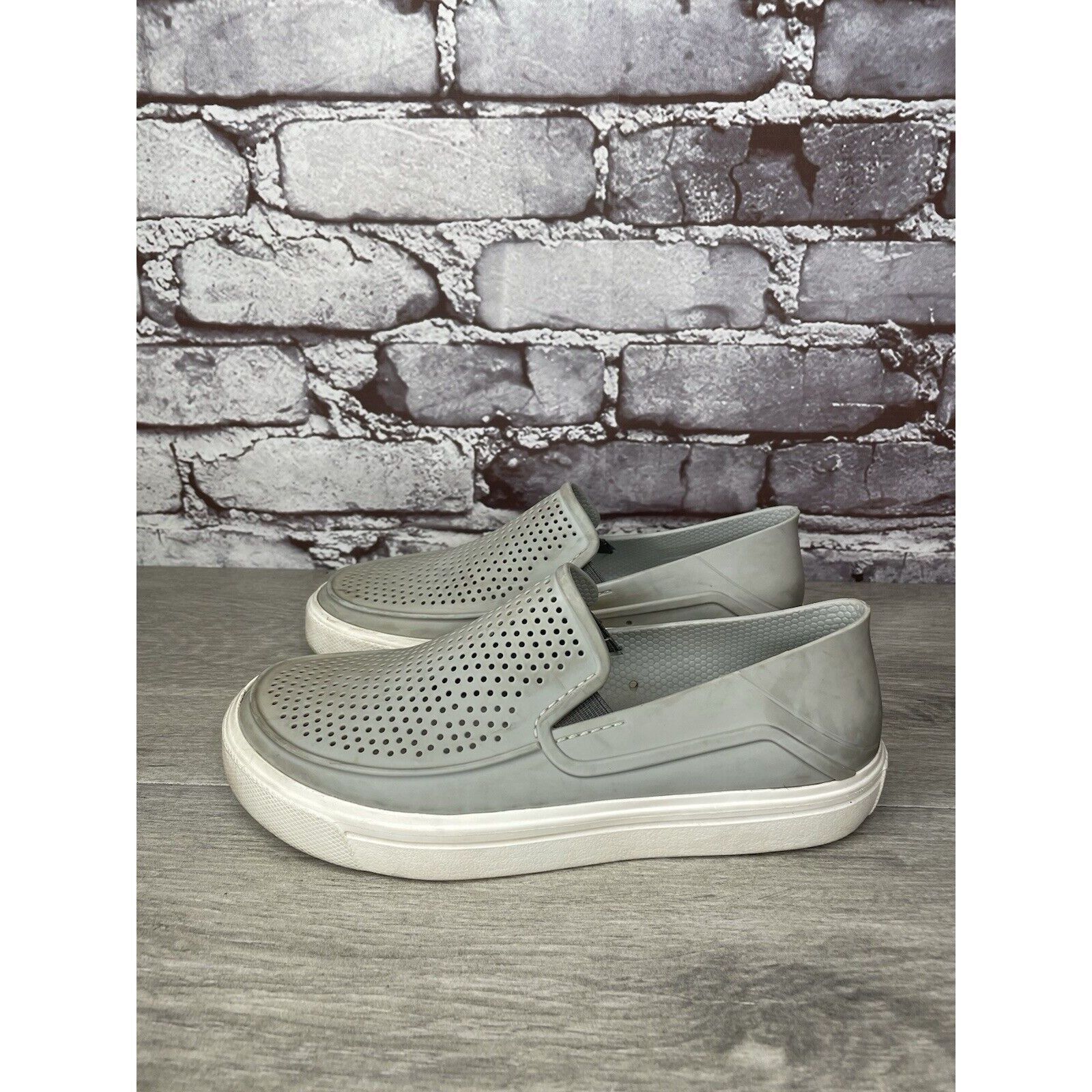 Crocs Crocs Iconic Comfort Citilane Roka Gray Perforated Loafers S Size US 5.5 / IT 35.5 - 1 Thumbnail