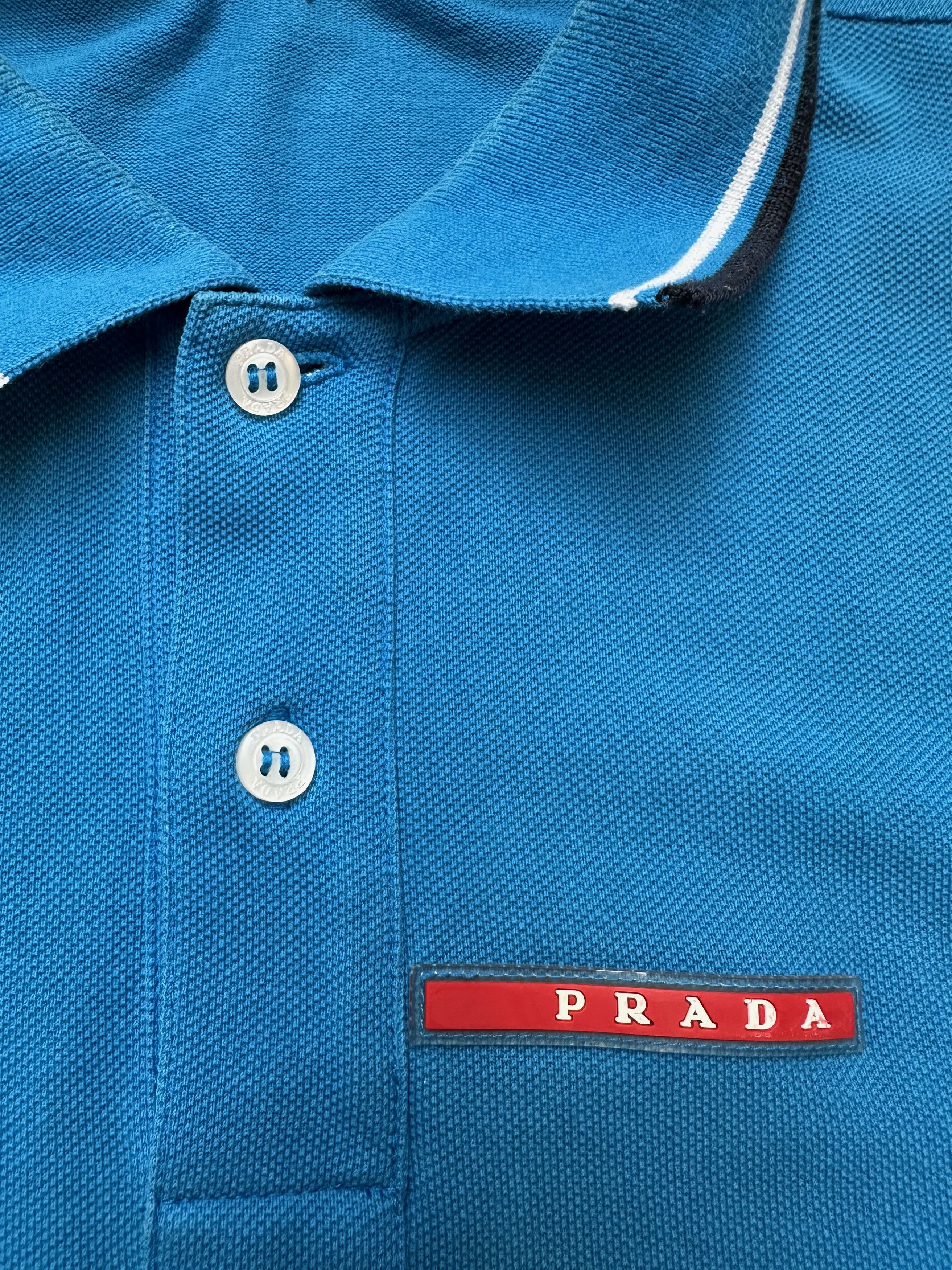 Prada Prada Linea Rossa Red Tab Blue Polo Shirt Worn Size US S / EU 44-46 / 1 - 5 Thumbnail