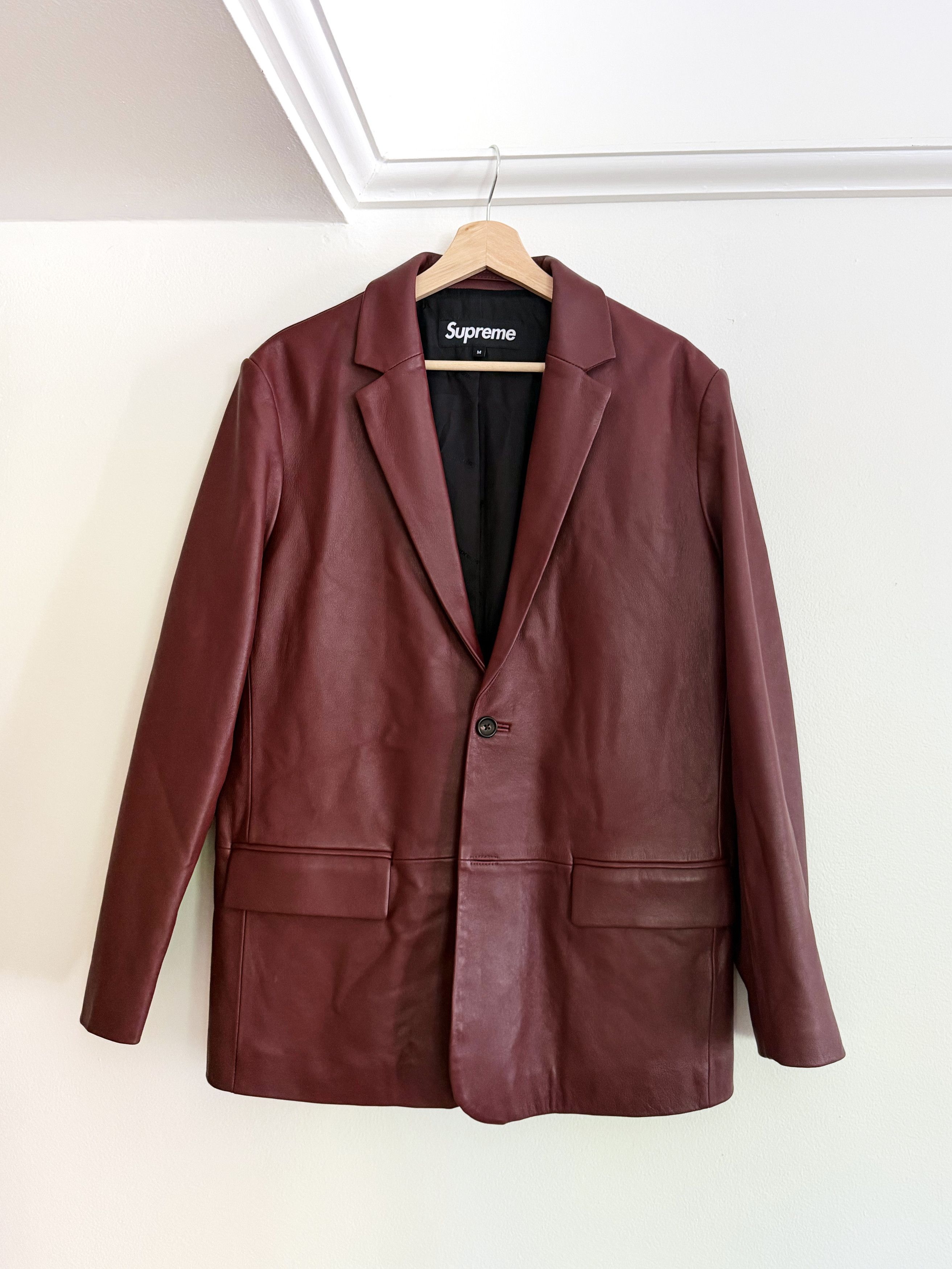 Supreme FW22 Leather Blazer | Grailed