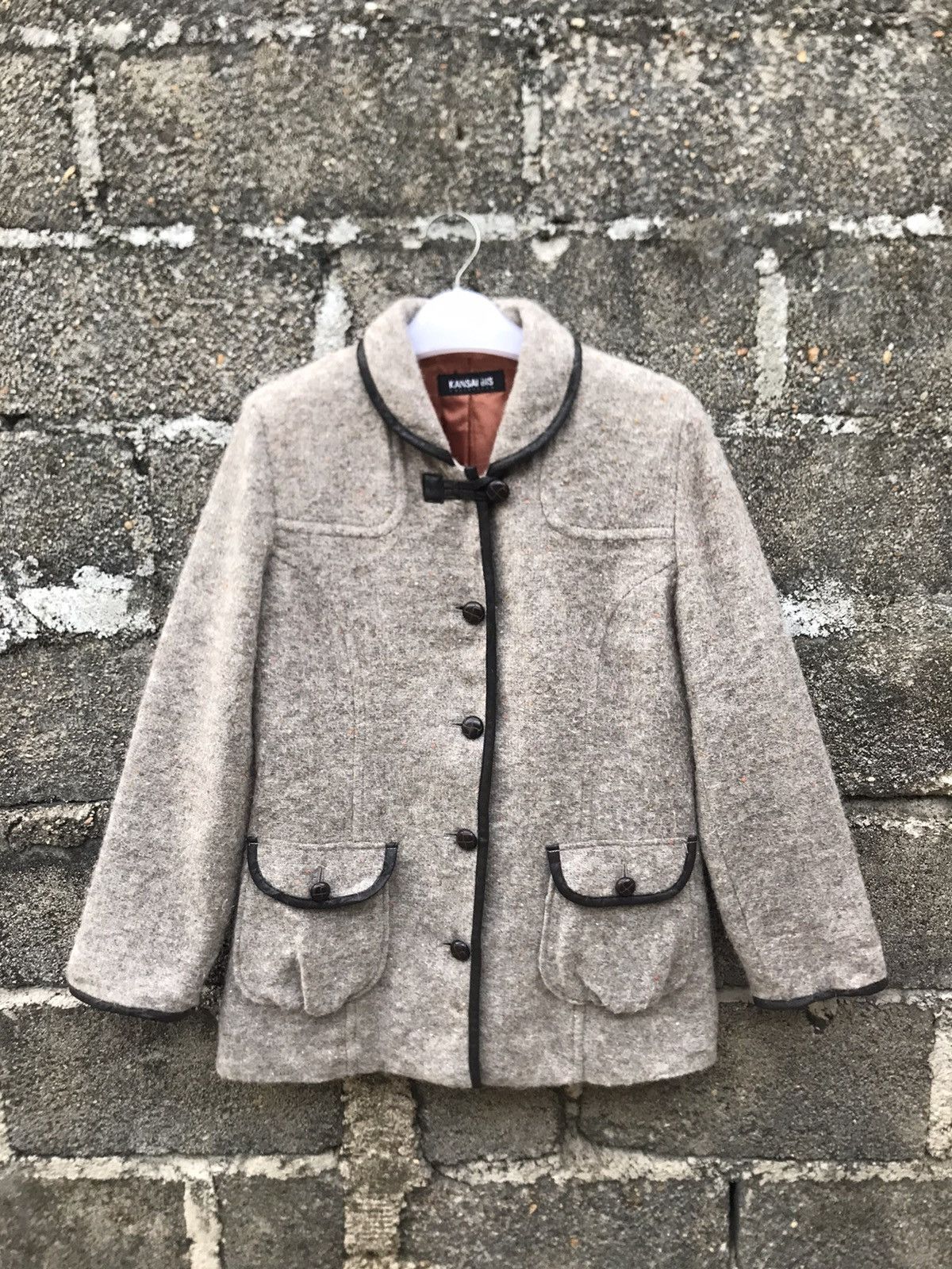 Japanese Brand × Kansai Yamamoto × Vintage ⚡️Vintage Kansai Yamamoto Wool Mohair Button Jacket Size S / US 4 / IT 40 - 1 Thumbnail