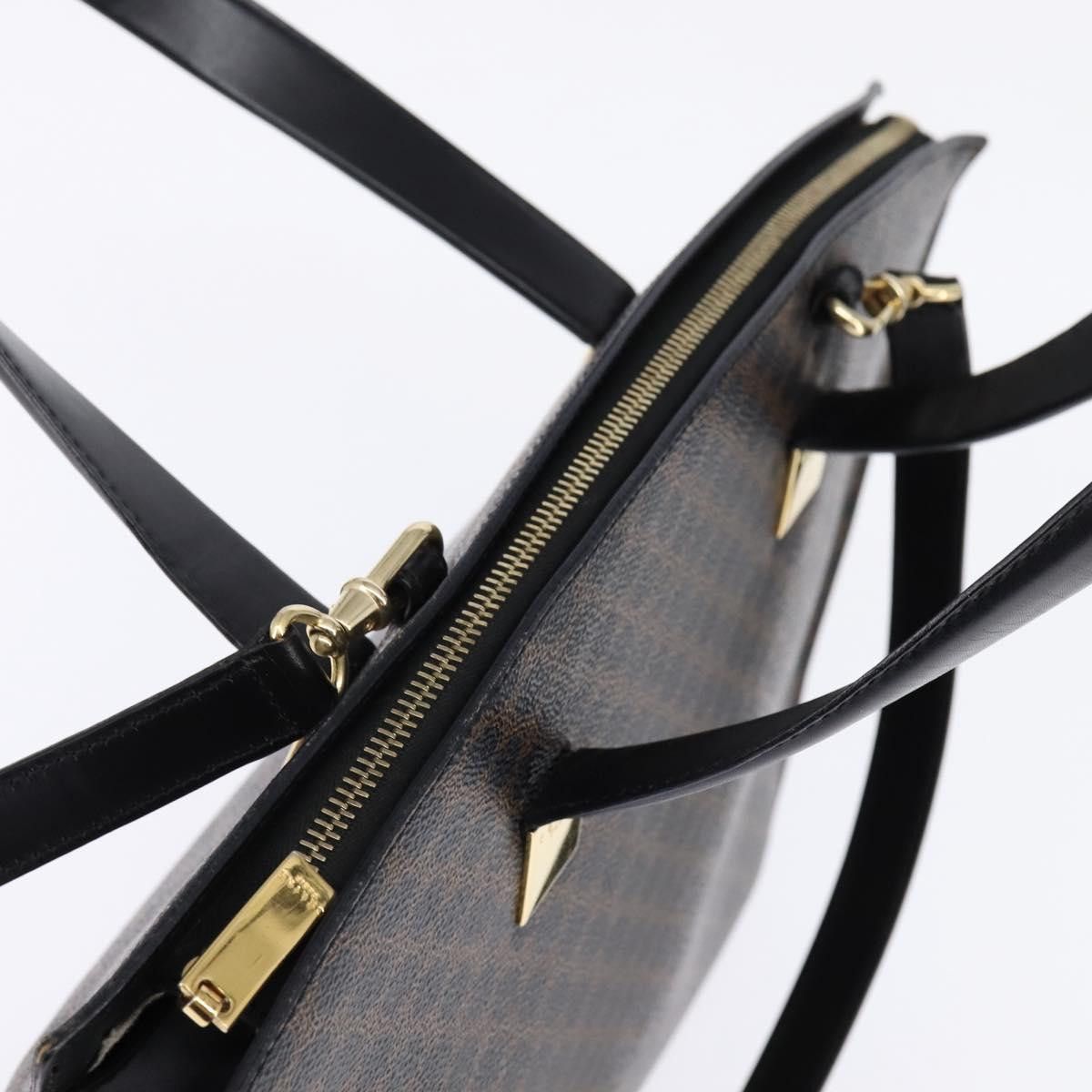 Celine CELINE Macadam Canvas Tote Bag Pvc Leather Black Gold Size ONE SIZE - 6 Thumbnail