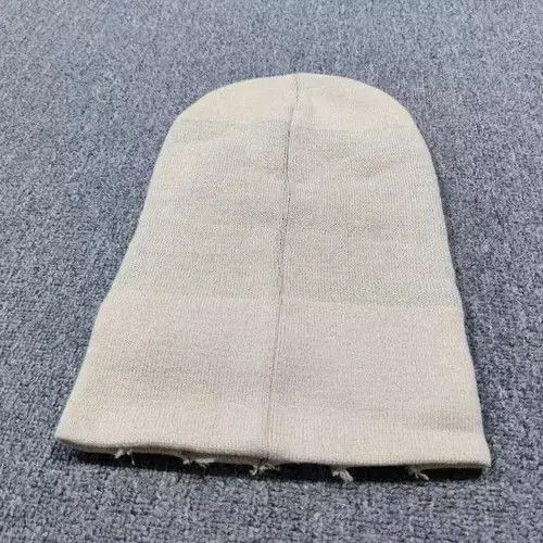 Other Aum Om Pray Symbol Distressed Knit Balaclava Ski Mask Beige Size ONE SIZE - 3 Thumbnail