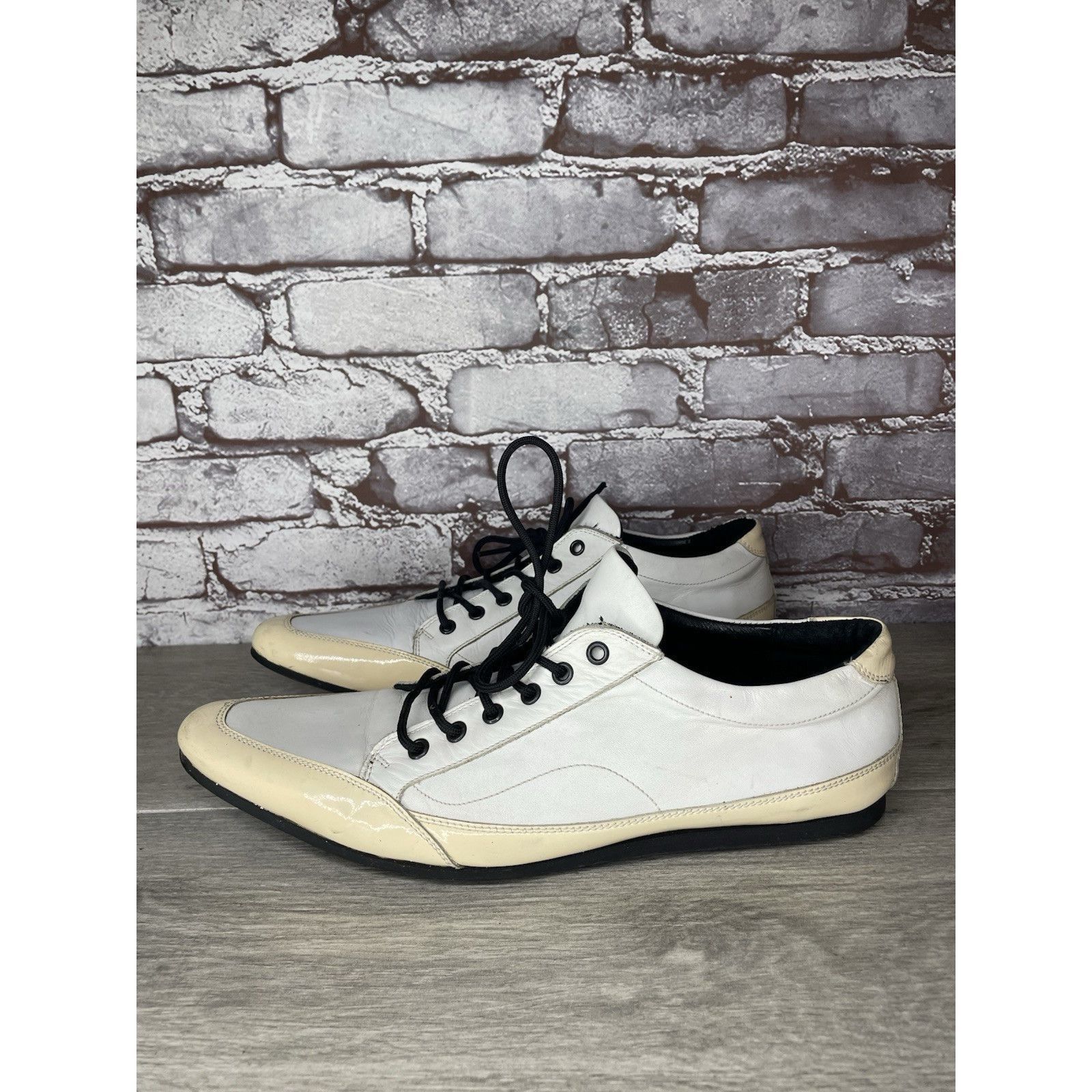 Vice Le Voice White Patent Leather Pointed Toe Oxfords Dress Shoe Size US 10.5 / EU 43-44 - 11 Thumbnail