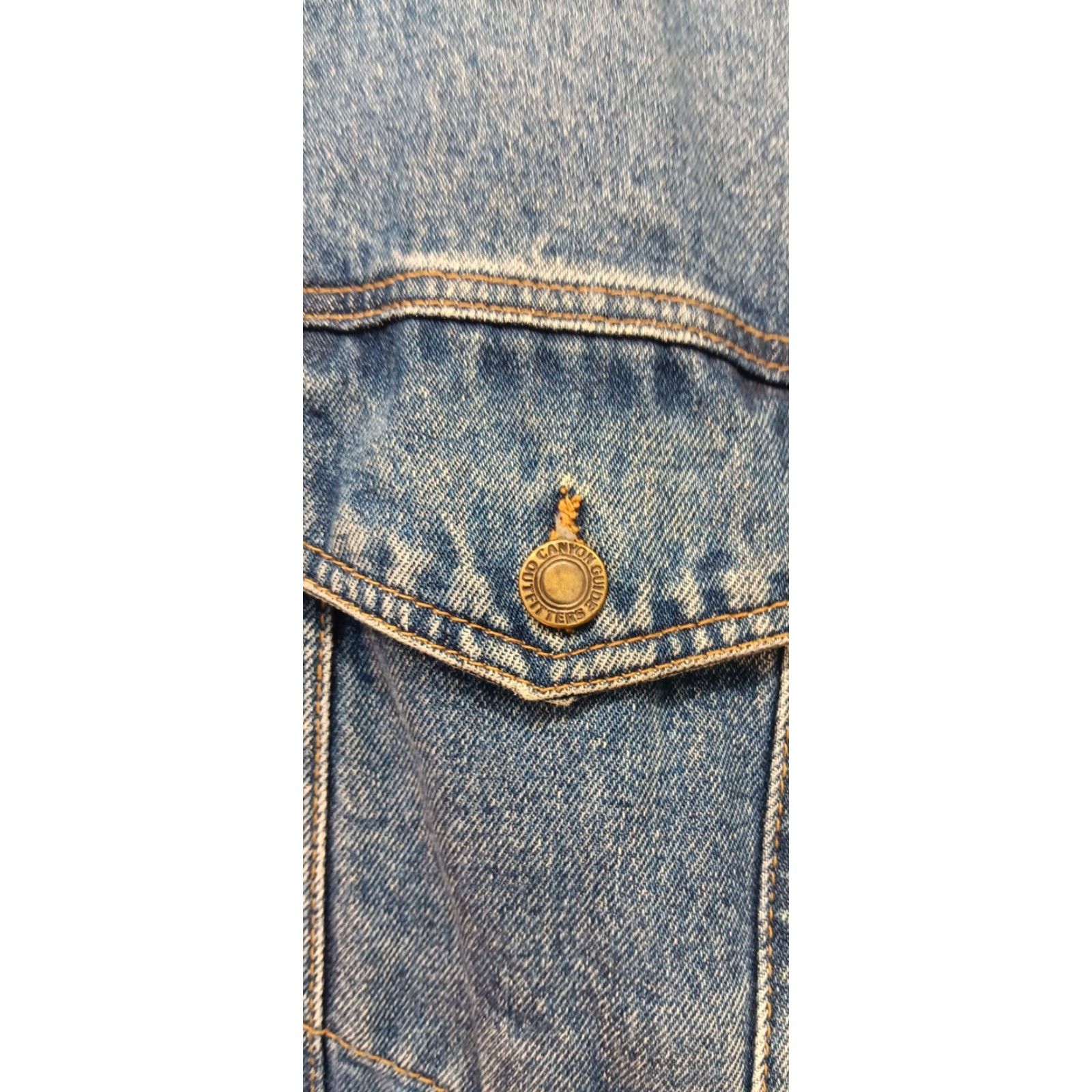 Doublet VINTAGE Horizon Jacket Coat XL Denim Medium Wash Back Button Lined Outerwear Men Varsity 90s Size US XL / EU 56 / 4 - 4 Thumbnail