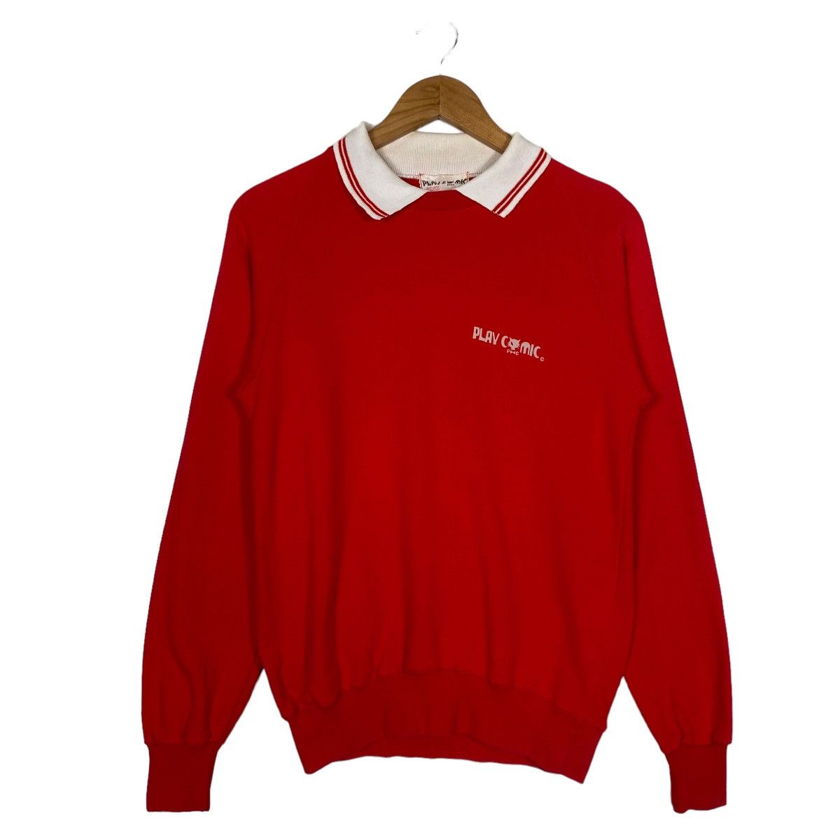 Japanese Brand Vintage 80s Play Comic Collar Sweatshirt Size US S / EU 44-46 / 1 - 2 Thumbnail