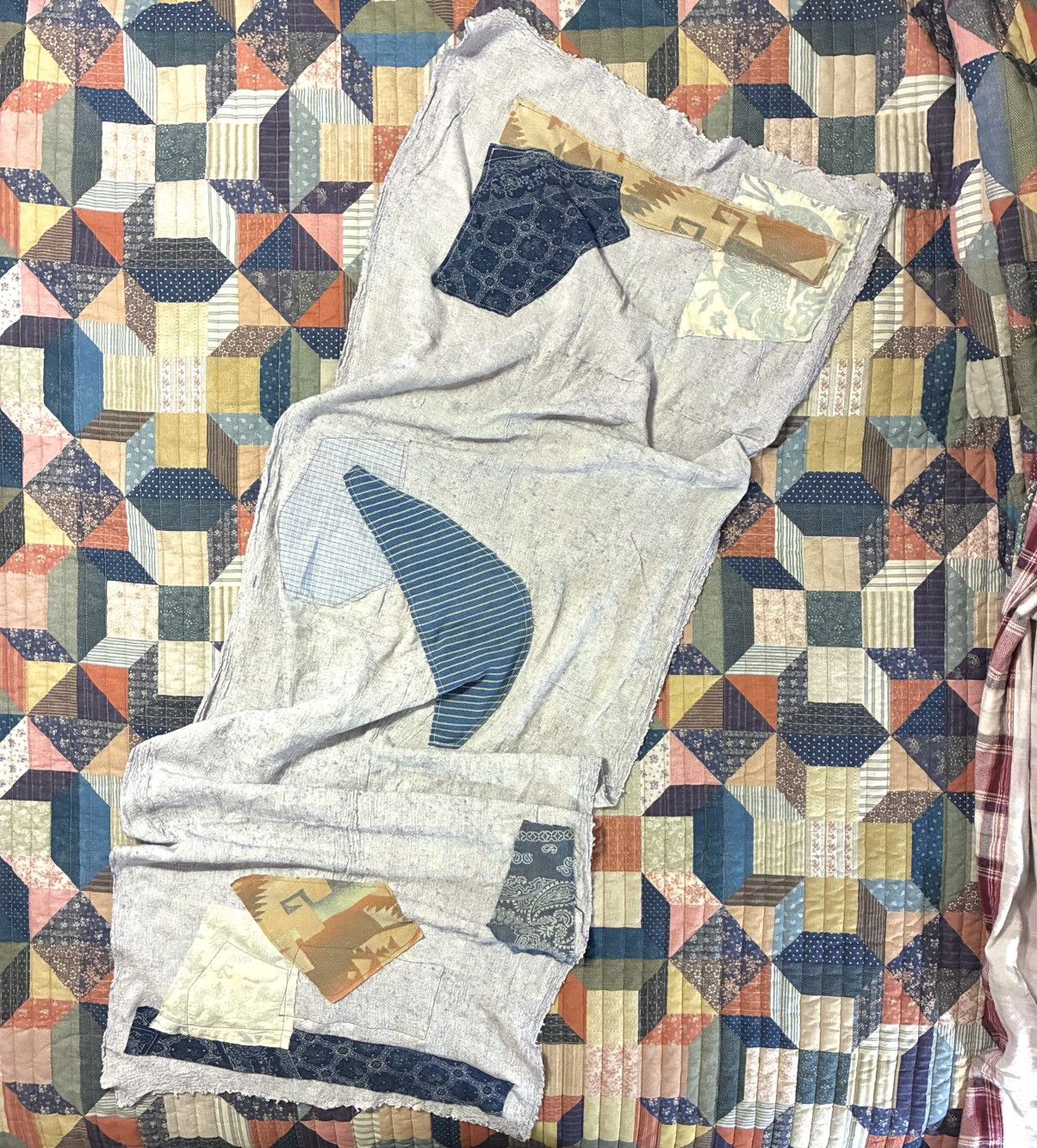 Polo Ralph Lauren CUSTOM POLO RALPH LAUREN PATCHWORK SCARF Size ONE SIZE - 3 Thumbnail