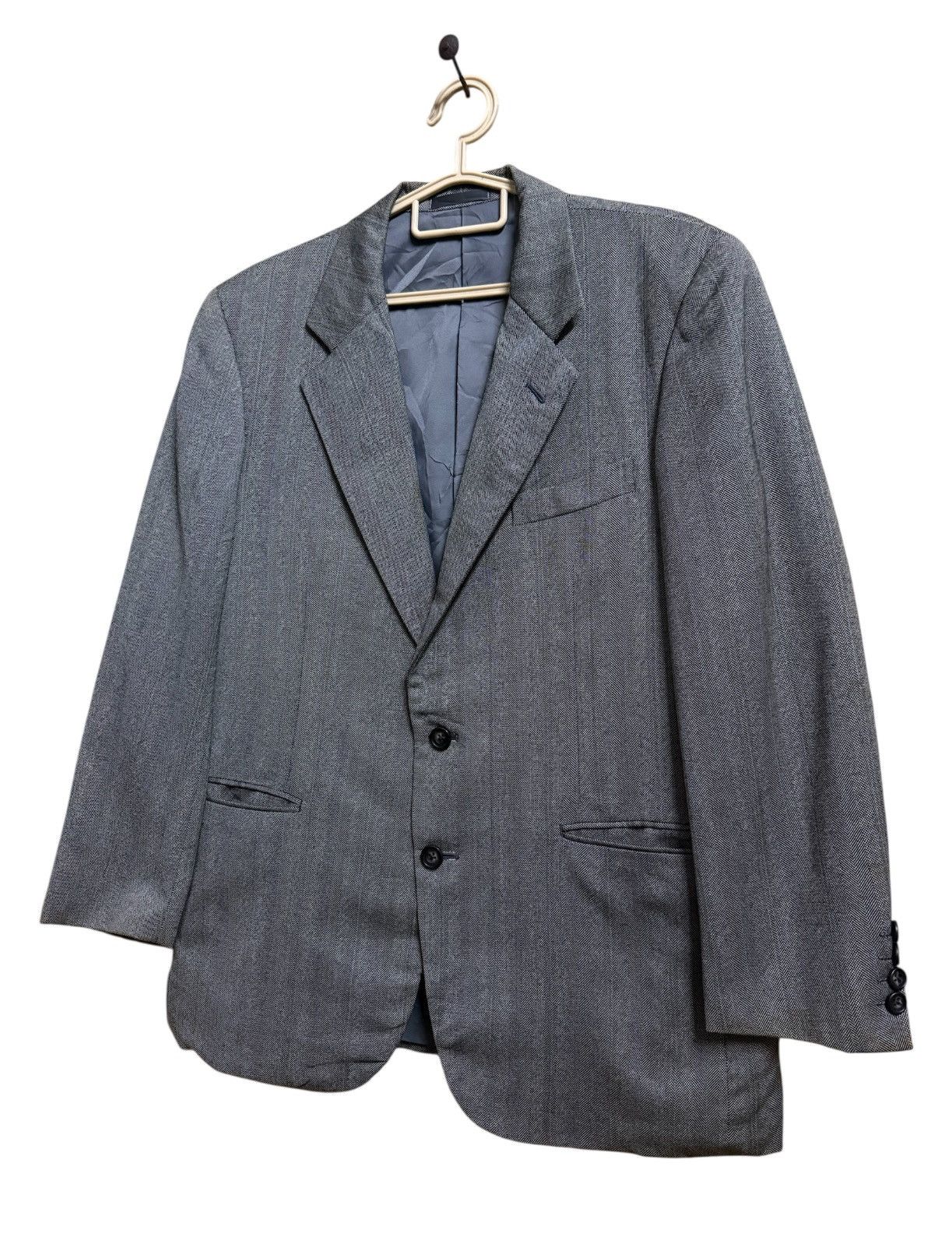 Burberry Burberrys Blazers Grey Vintage Size 38L - 3 Thumbnail