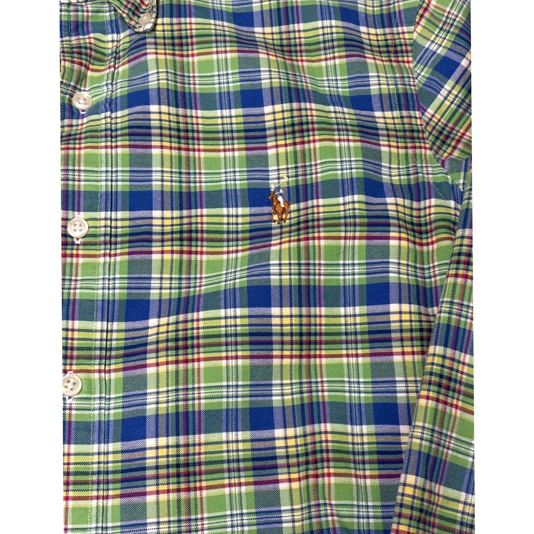 Ralph Lauren Ralph Lauren Mens Plaid Button Down Shirt Green Blue Yellow Long Sleeve Size M Size US M / EU 48-50 / 2 - 2 Thumbnail