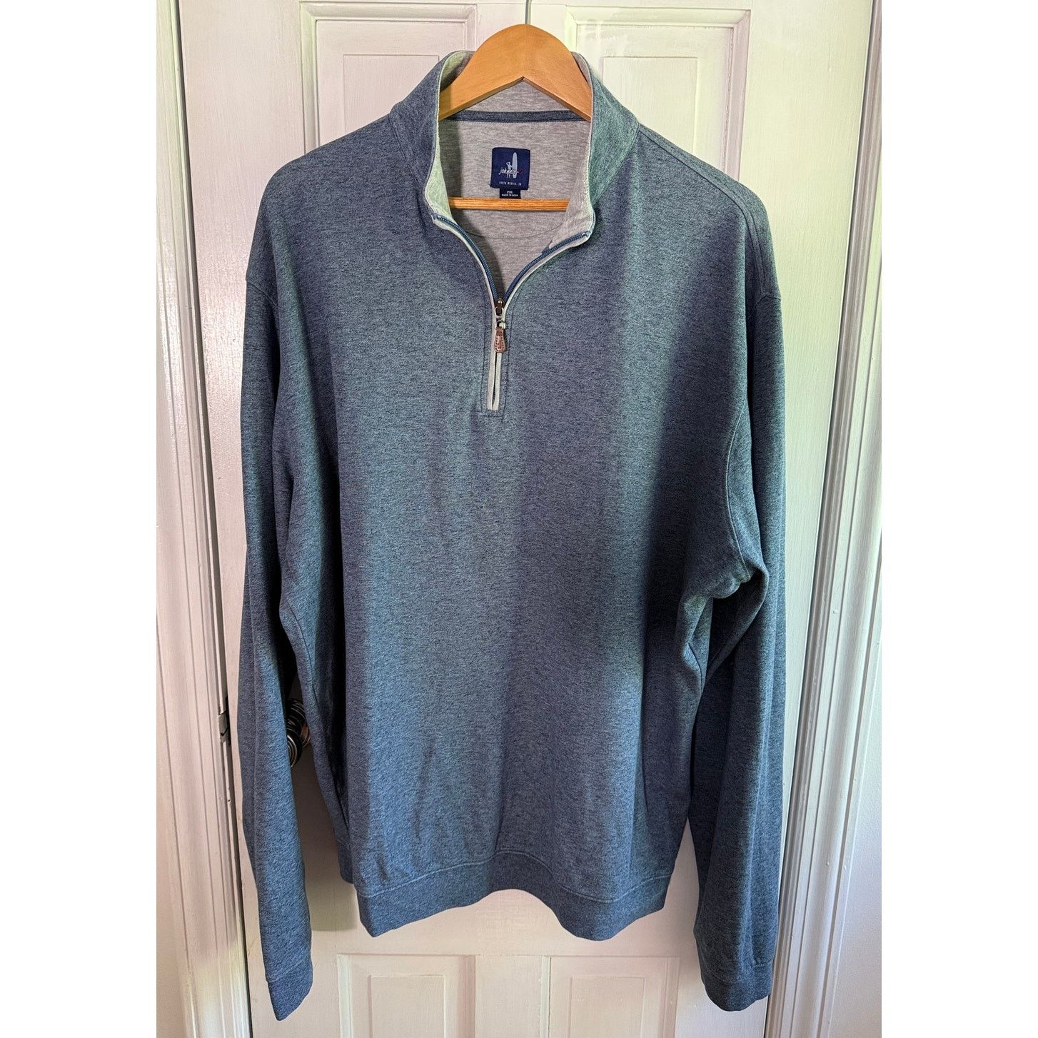 johnnie-O Johnnie-O Men's 2XL Gray 1/4 Zip Pullover Sweater Heathered Size US XXL / EU 58 / 5 - 1 Thumbnail
