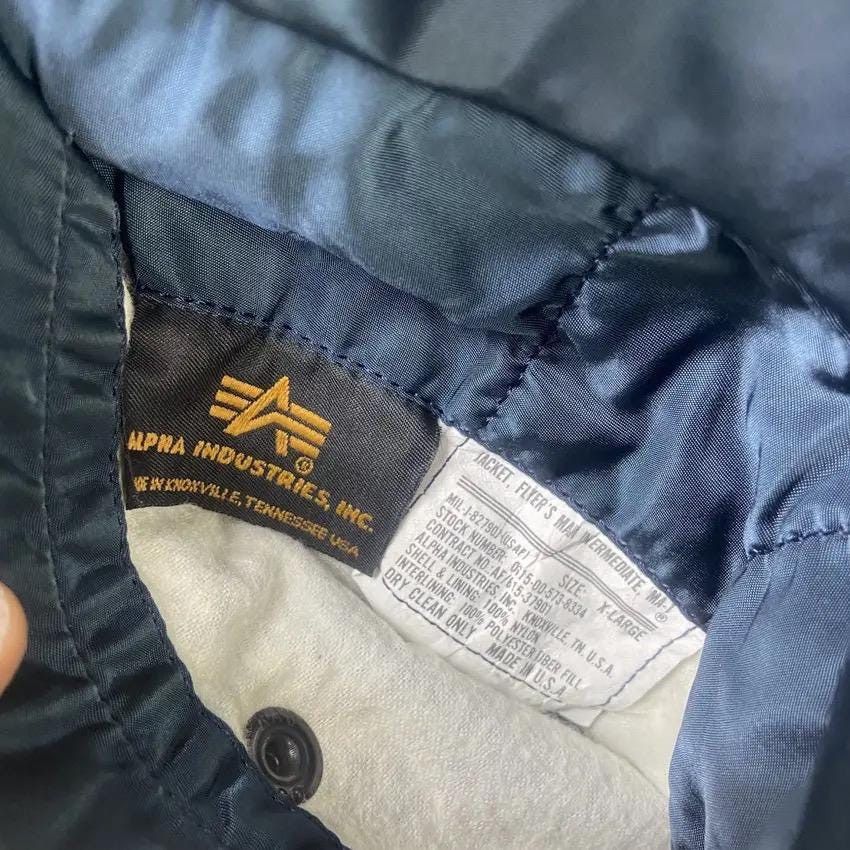 Alpha Industries Vintage Alpha Industries MA-1 Flight Bomber Jacket Size US XL / EU 56 / 4 - 18 Thumbnail