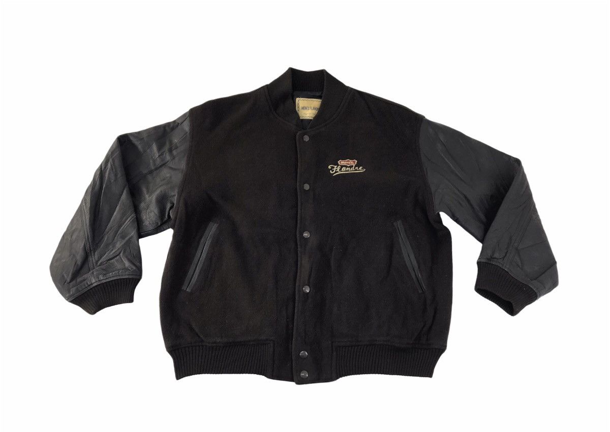 Japanese Brand Men’s Flandre Varsity Jacket Leather Quilted Padded Inner Size US M / EU 48-50 / 2 - 2 Thumbnail
