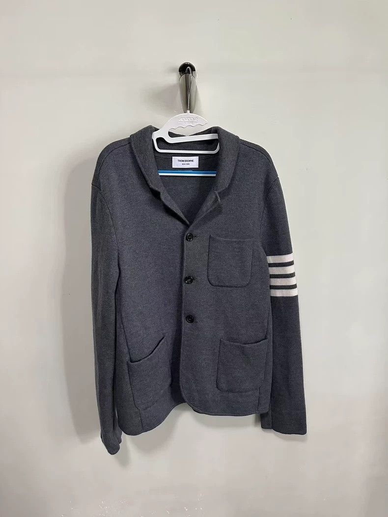 Thom Browne Thom Browne Wool Knit Suit Jacket-dmc Size US M / EU 48-50 / 2 - 1 Thumbnail