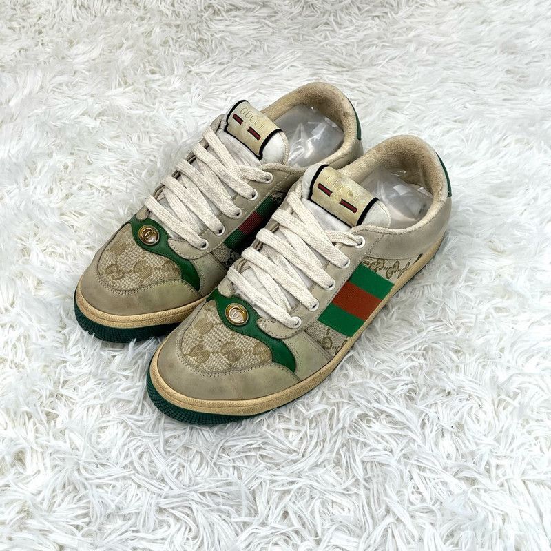 Gucci Gucci Screener Leather Sneakers in Green - Size US 9.5 / EU 42-43 - 1 Thumbnail
