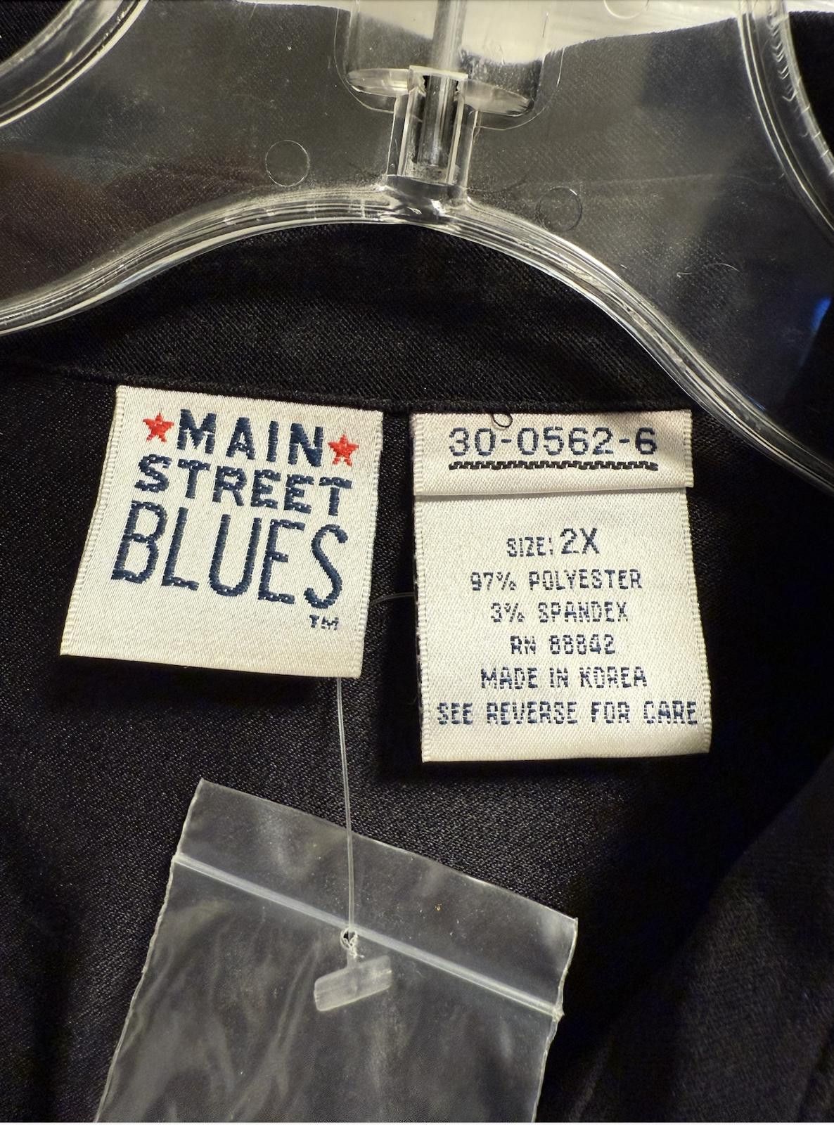 Designer Mainstreet Blues Black Shacket 2X – Velvet Feel MAGIC Size XXL / US 16-18 / IT 52-54 - 5 Thumbnail