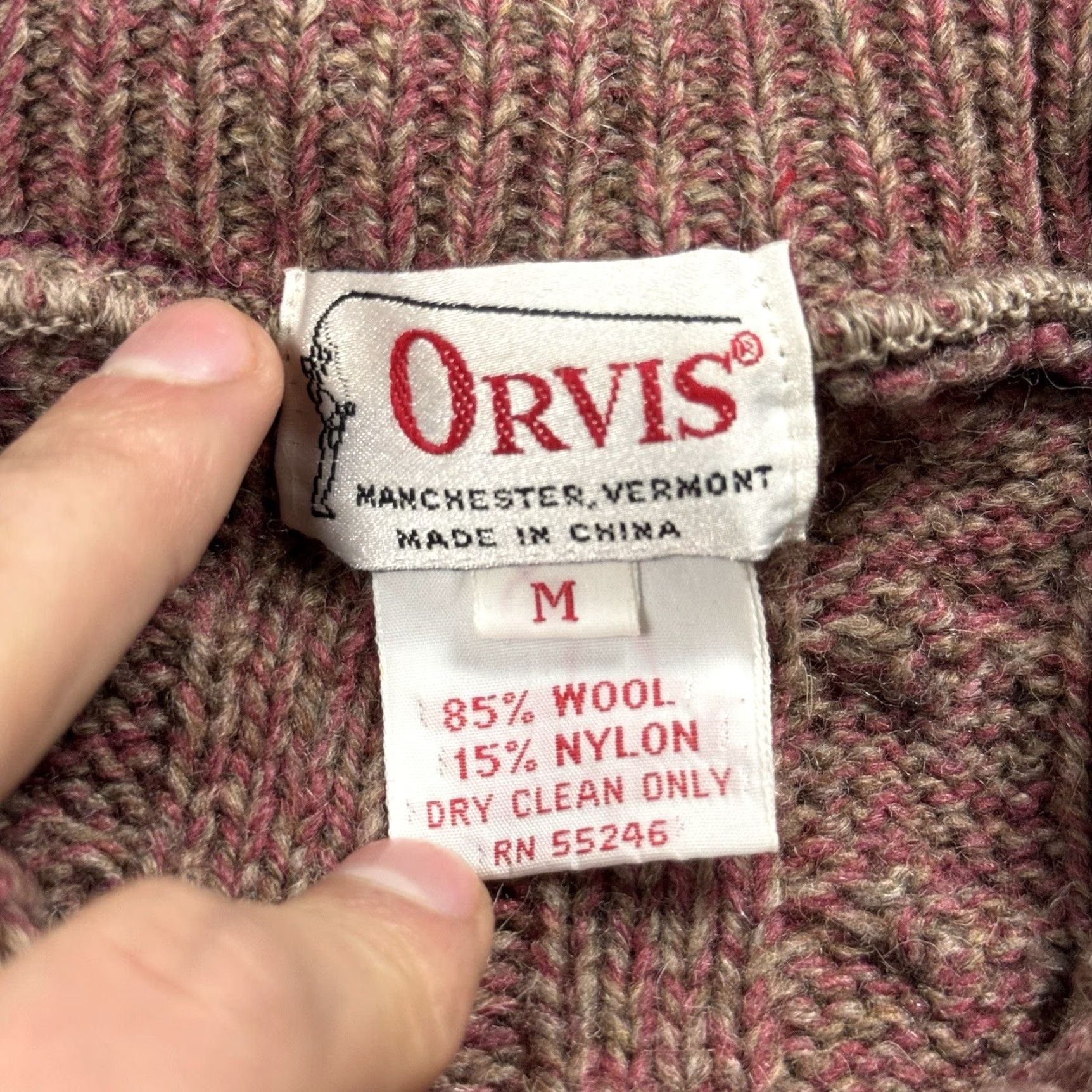 Orvis VINTAGE ORVIS CABLE KNIT CARDIGAN WOMENS M RED Size M / US 6-8 / IT 42-44 - 3 Thumbnail