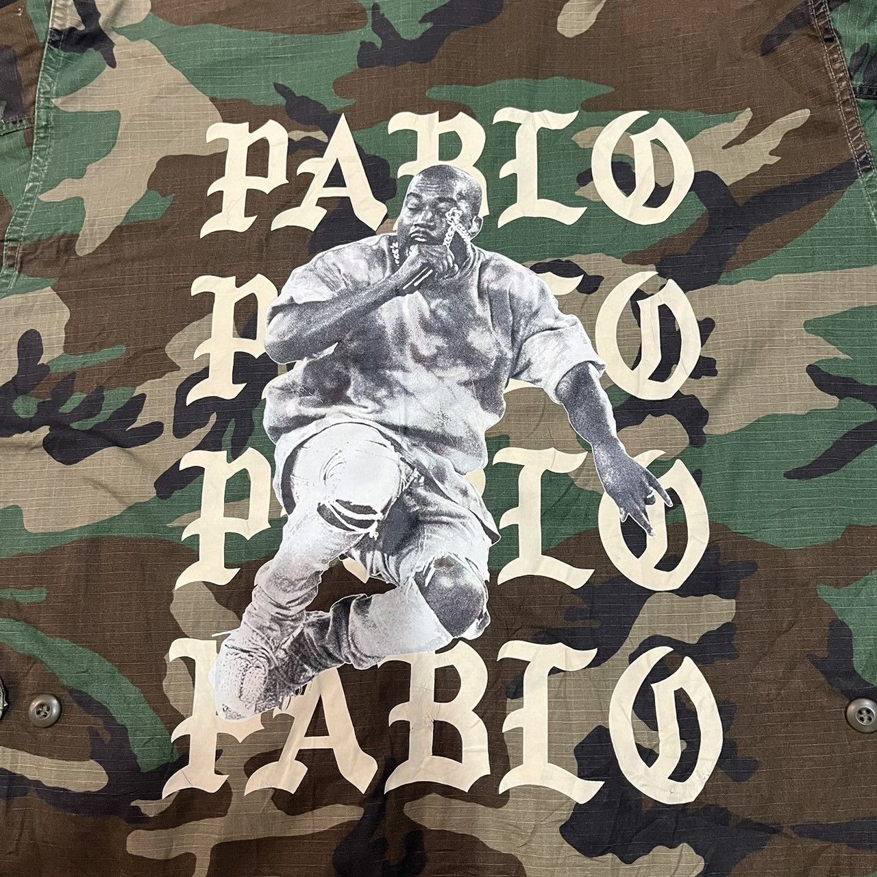 Kanye West Kanye West Life Of Pablo Military Camo Jacket Tour Merch Size US XL / EU 56 / 4 - 5 Thumbnail