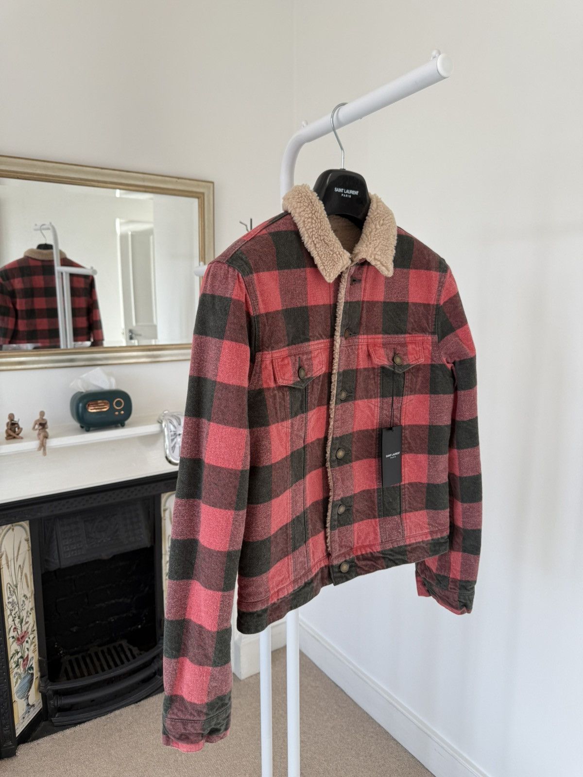 Saint Laurent Paris FW20 Saint Laurent Shearling Trucker Jacket Size US S / EU 44-46 / 1 - 2 Thumbnail
