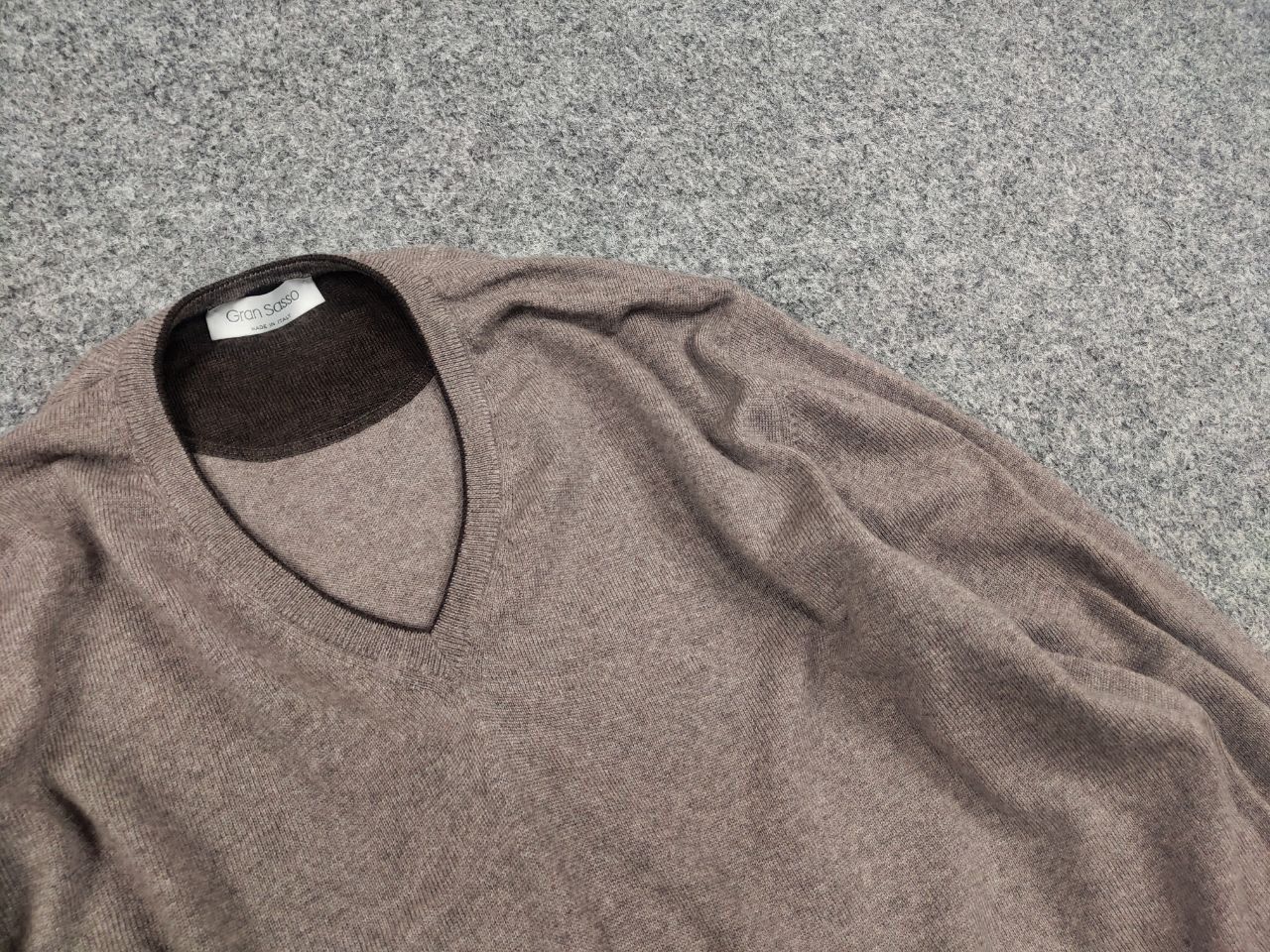 Gran Sasso Gran Sasso Italy Design Classic Lana Wool Brown Sweater Size US L / EU 52-54 / 3 - 7 Thumbnail