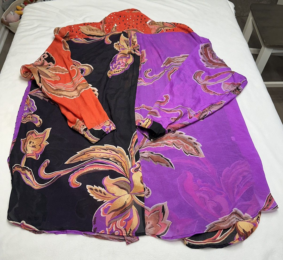 Vintage Vintage Judith Ann Silk Button Up Tunic Blouse 1X 16-18 Size XL / US 12-14 / IT 48-50 - 7 Thumbnail