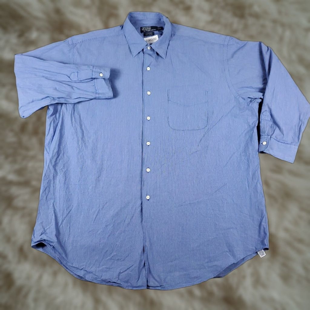 Ralph Lauren Ralph Lauren Shirt Mens XL Blue Button-Up Long Sleeve Casual Classic Modern Preppy Cotton woven Button-Down collar Mens XL Blue Size US XL / EU 56 / 4 - 1 Thumbnail