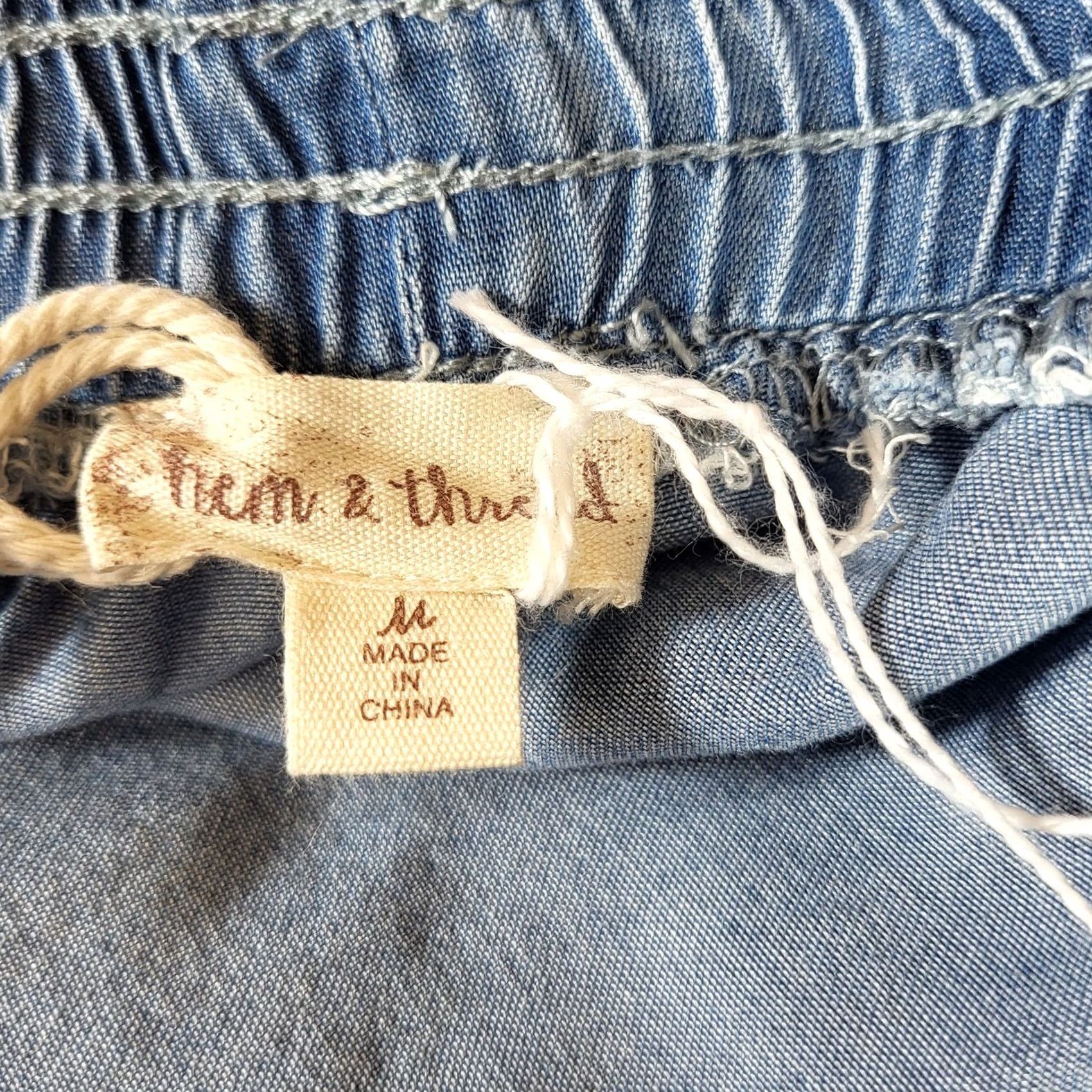 Vintage Hem & Thread Womens Blue Jogger Pants Size M Elastic Waist Pockets Size 32" / US 10 / IT 46 - 4 Thumbnail