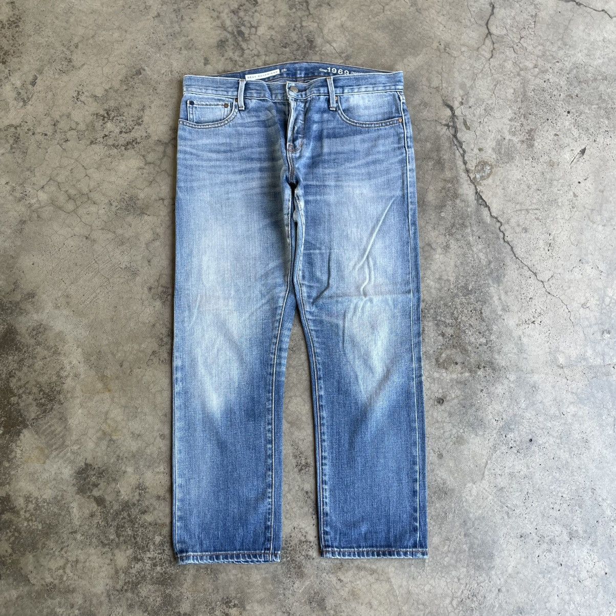 Gap 🔥🇯🇵Vintage Gap Stoned Washed Distress Selvedge Denim Jeans Size US 34 / EU 50 - 1 Thumbnail