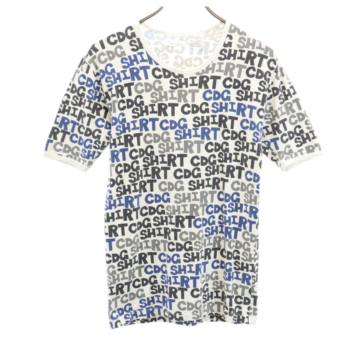 T-Shirts Short Sleeve Logo Print Cotton Crewneck White