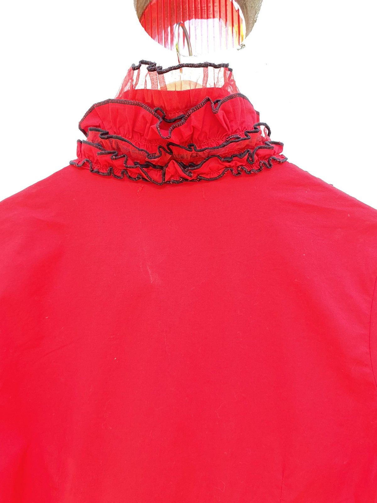 Designer × Japanese Brand Heart 2 Heart Y2K red ruffle blouse shirt Size XS / US 0-2 / IT 36-38 - 9 Thumbnail