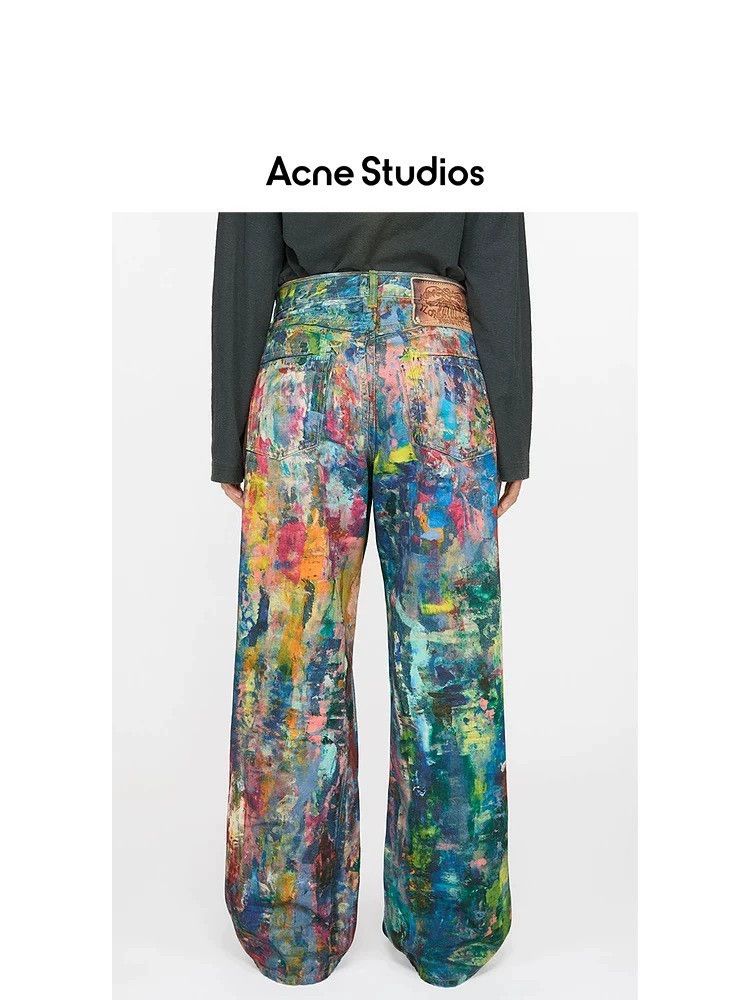 Acne Studios acne studios size：32Colored oil painting jeans 2506-Nextarr Size 22" - 4 Thumbnail