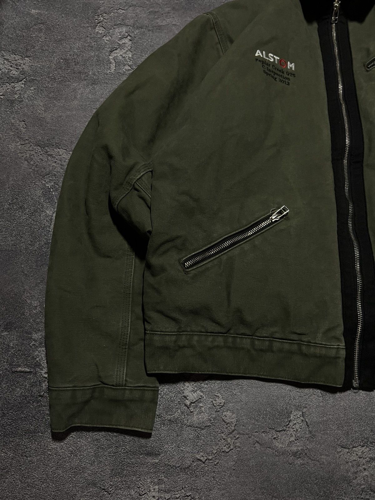 Carhartt Vintage 90s Carhartt Olive Detroit Jacket Streetwear Faded Size US L / EU 52-54 / 3 - 4 Thumbnail