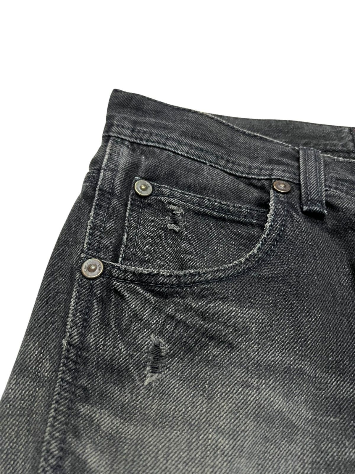 If Six Was Nine × Lee 🌈80s Lee Riders Beams Distress Ripped Zipper Jean Size US 30 / EU 46 - 6 Thumbnail