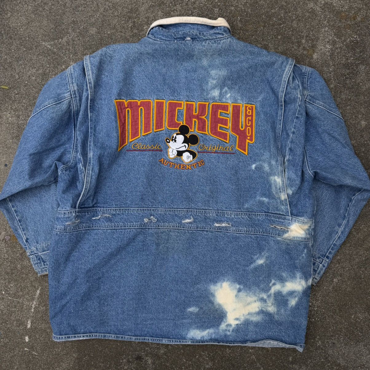 Disney 90s Disney Mickey Mouse blue denim jacket XLarge Size US XL / EU 56 / 4 - 2 Thumbnail