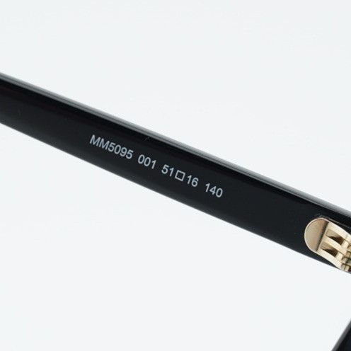 Max Mara Max Mara MM5095 001 Eyeglasses Black 51mm Square Frame Size ONE SIZE - 9 Thumbnail