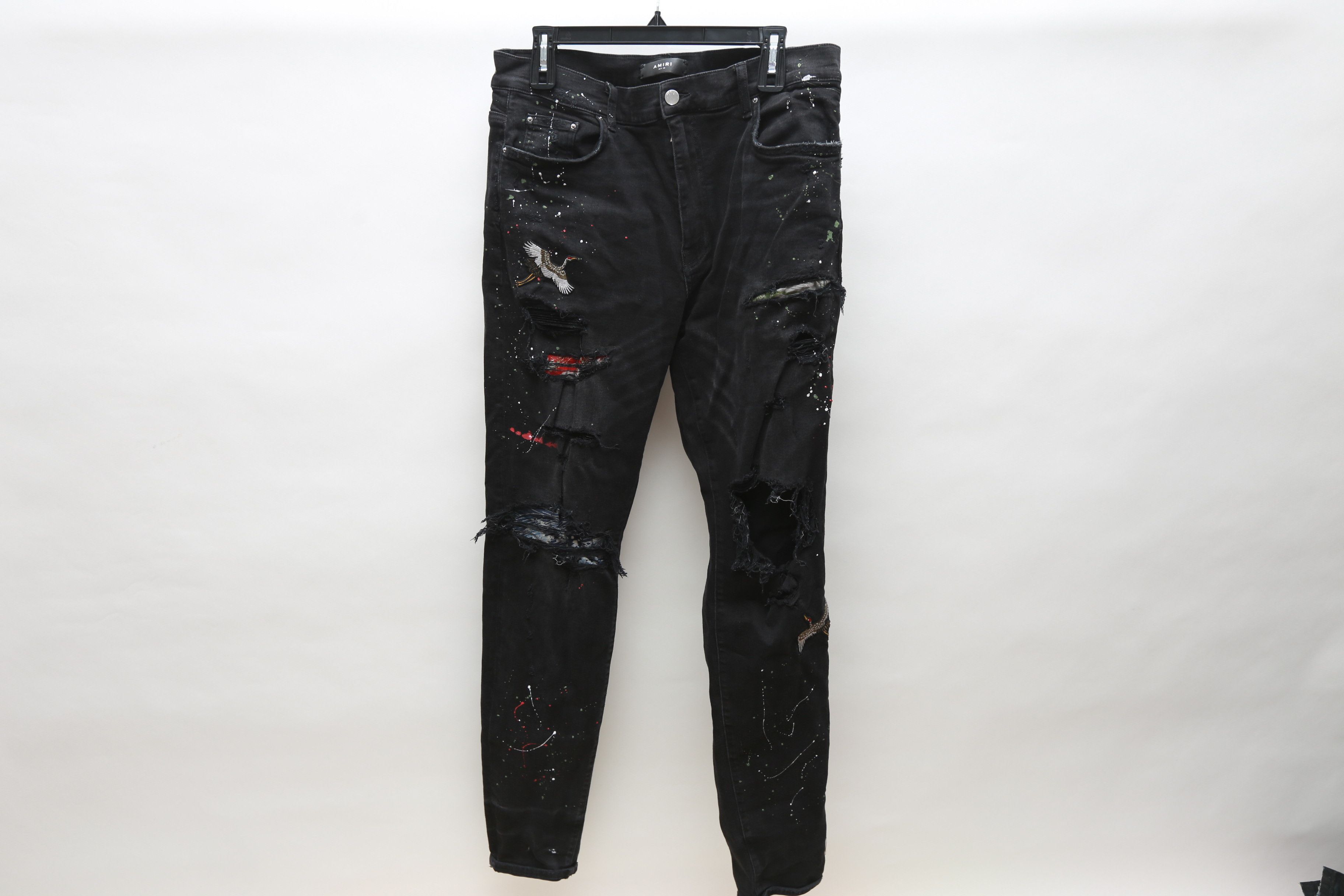 Amiri black painter art patched jeans Size US 38 / EU 54 - 6 Thumbnail