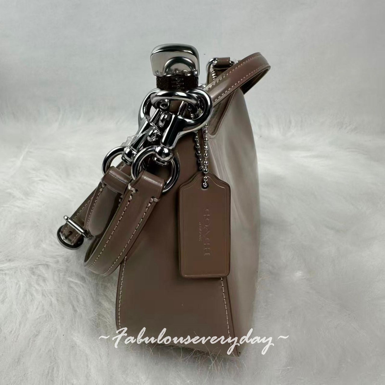 Coach Coach Teri Shoulder Bag Crossbody In Leather Silver/Clay Size ONE SIZE - 3 Thumbnail