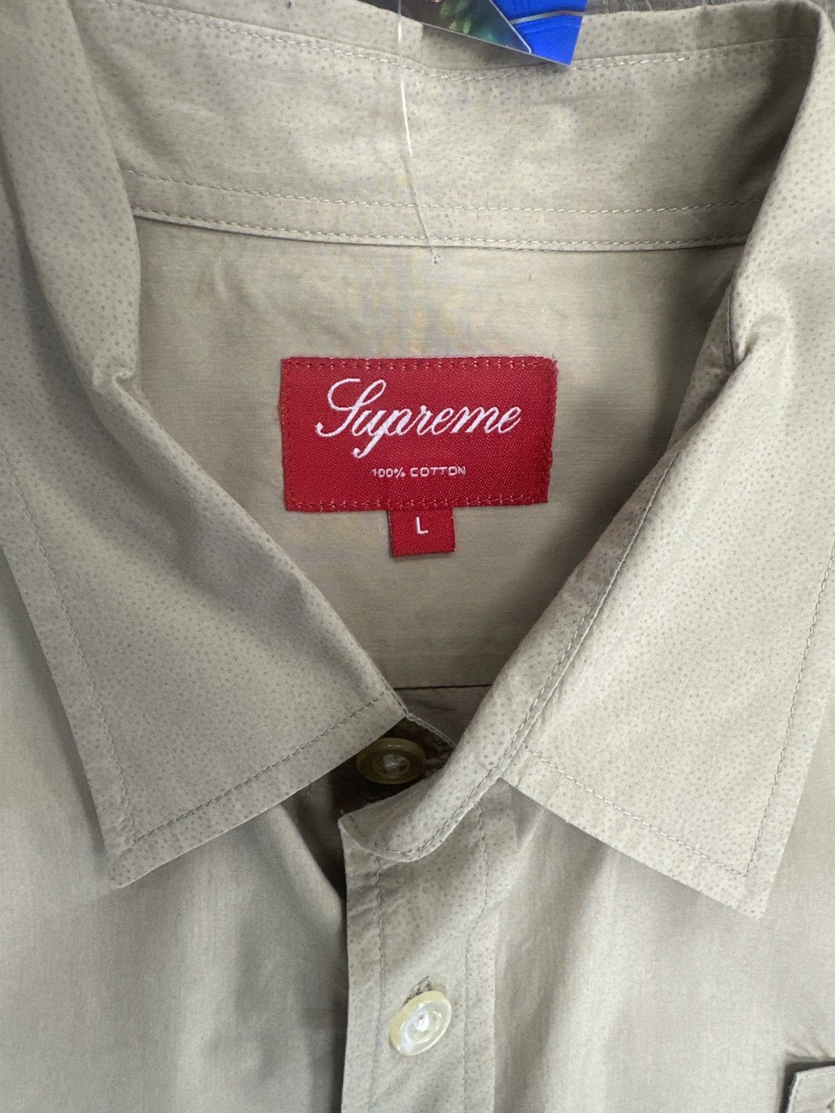 Supreme Supreme button up shirt tan/khaki Size US L / EU 52-54 / 3 - 3 Thumbnail