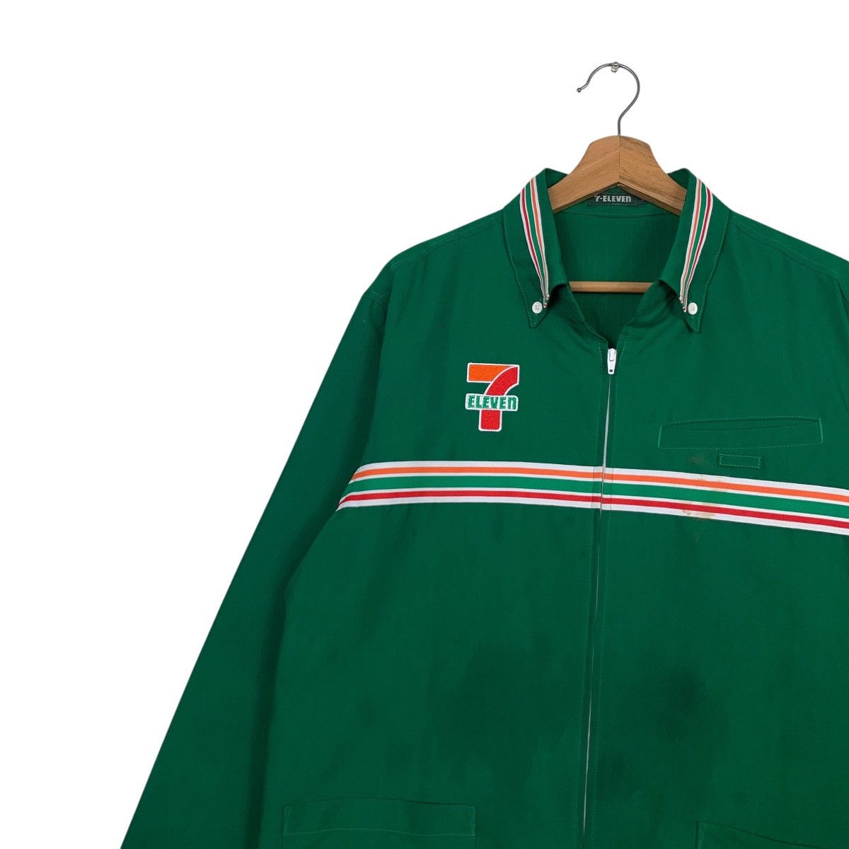 Vintage 7-ELEVEN Green Long Sleeve Work Uniform Jacket #2540-C115 Size US L / EU 52-54 / 3 - 6 Thumbnail