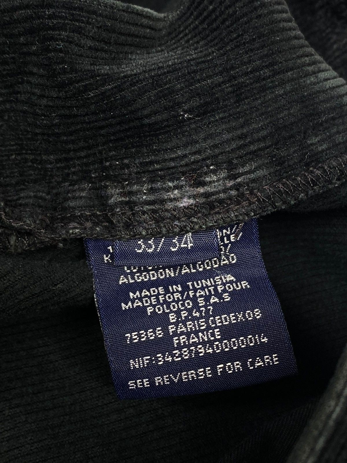 Polo Ralph Lauren Polo Ralph Lauren Vintage Corduroy Cargo Pants Relaxed Black Size US 33 - 17 Thumbnail