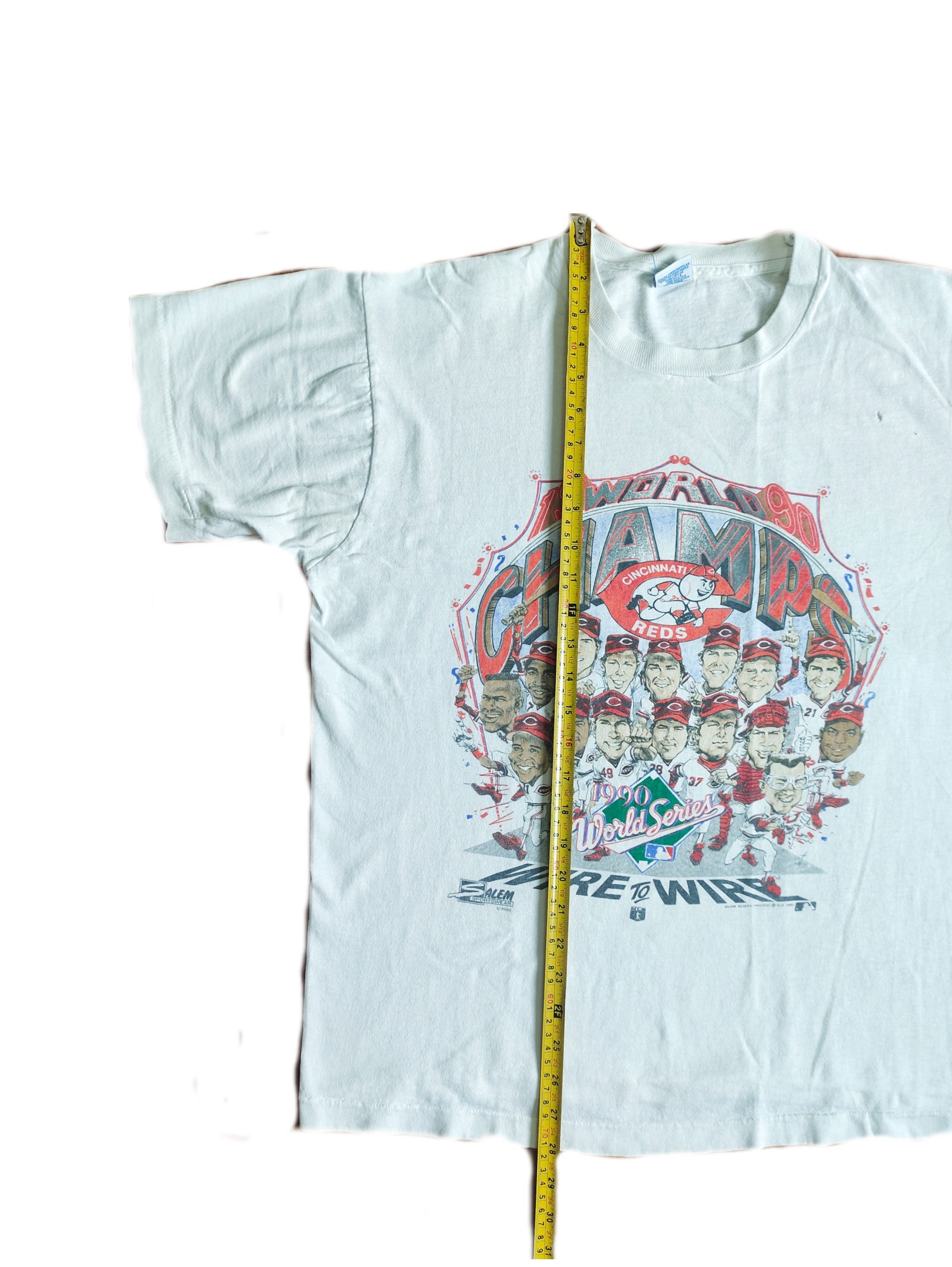 MLB × Salem Sportswear × Vintage Vintage Cincinnati Reds"Wire to Wire" 90s Caricature T-Shirt Size US XL / EU 56 / 4 - 11 Thumbnail