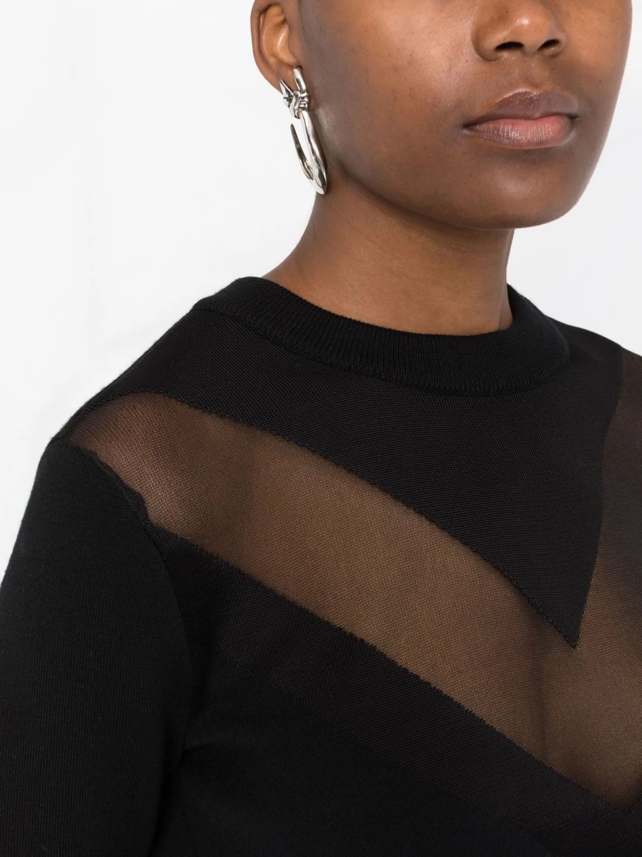 Alexander McQueen o1y0325 Sweater in Black Size M / US 6-8 / IT 42-44 - 3 Thumbnail