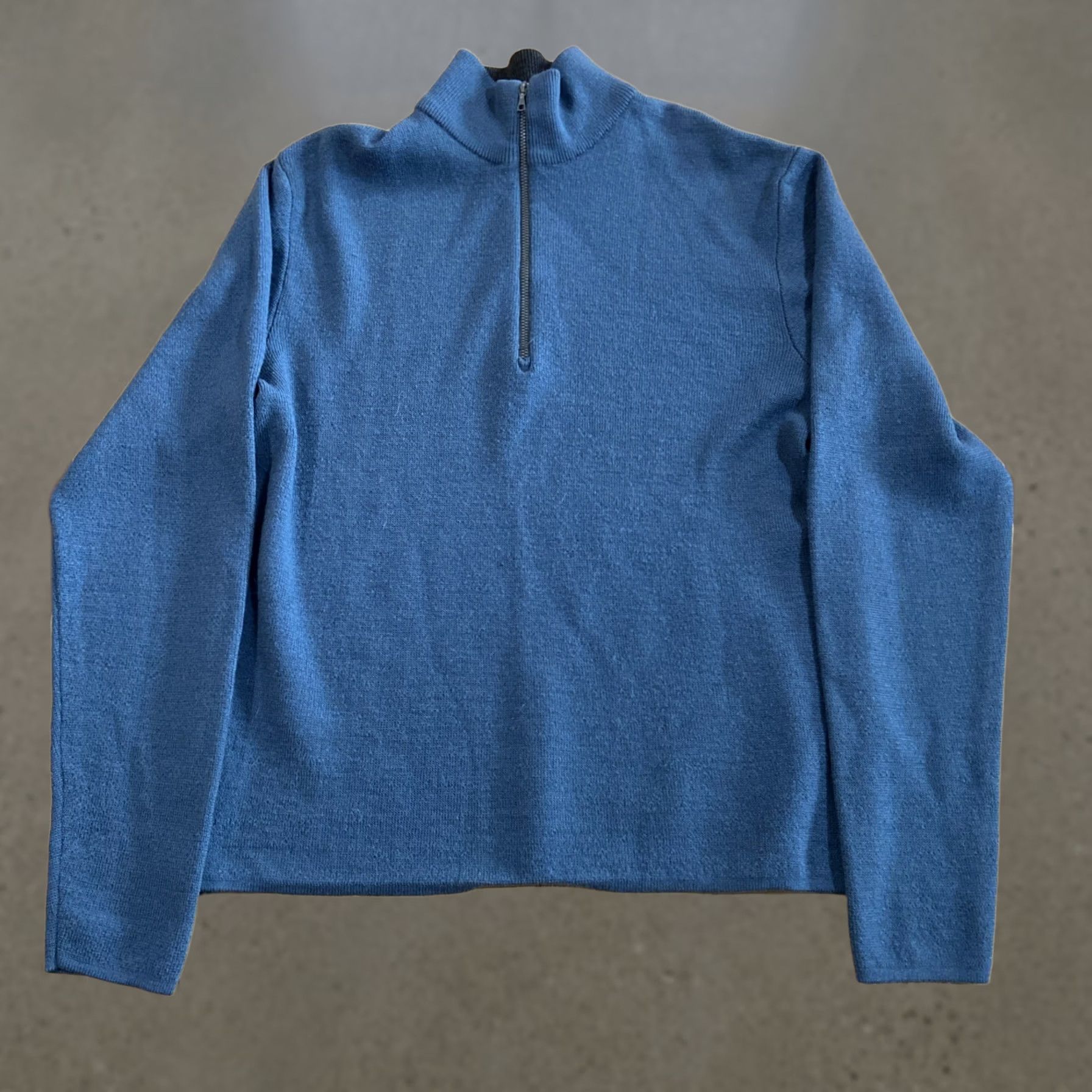 Vintage Ibex Mens Pullover 1/4 Zip Merino Wool Blue Size M Size US M / EU 48-50 / 2 - 1 Thumbnail