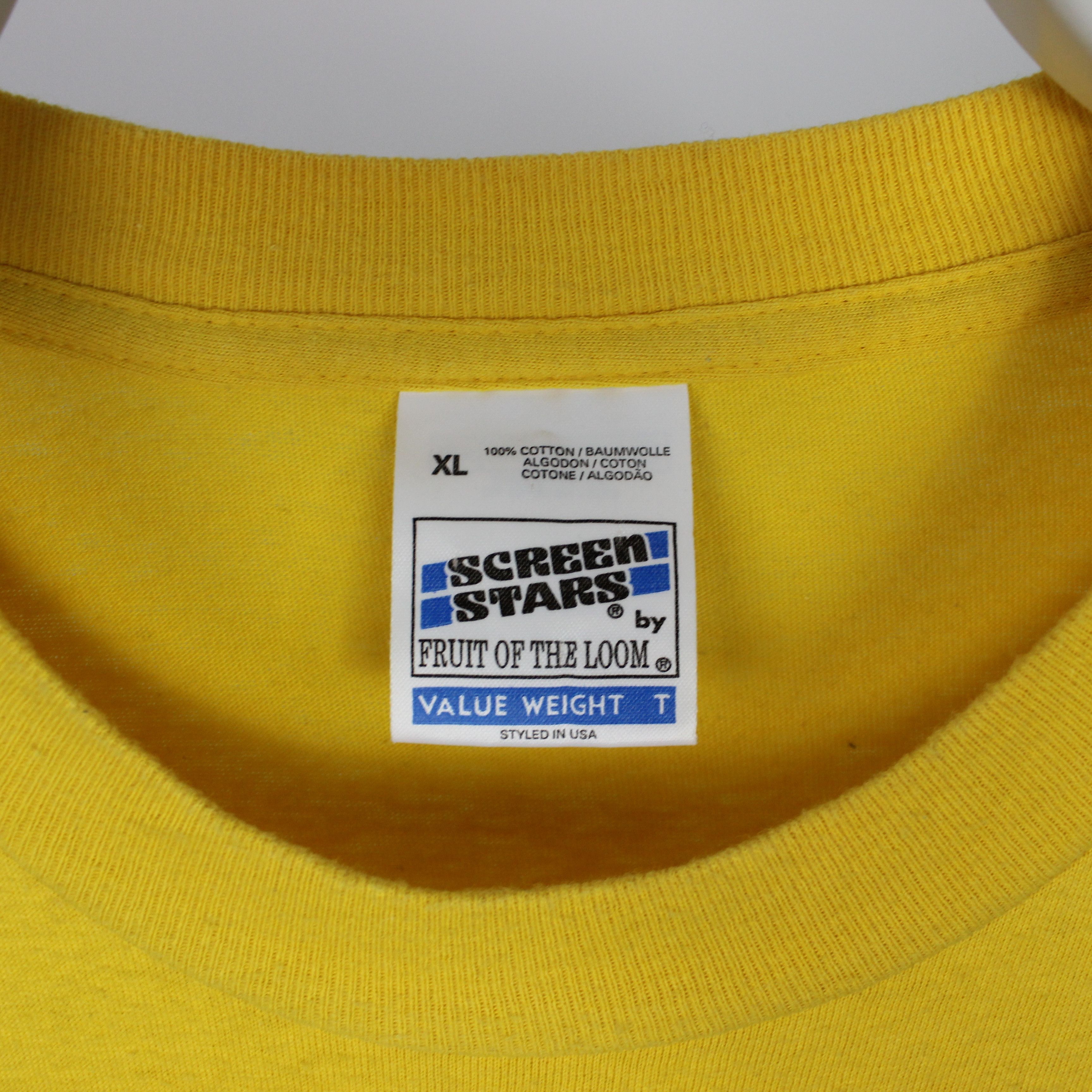 Vintage Full monty 1997 movie promotional shirt yellow single XL Size US XL / EU 56 / 4 - 4 Thumbnail