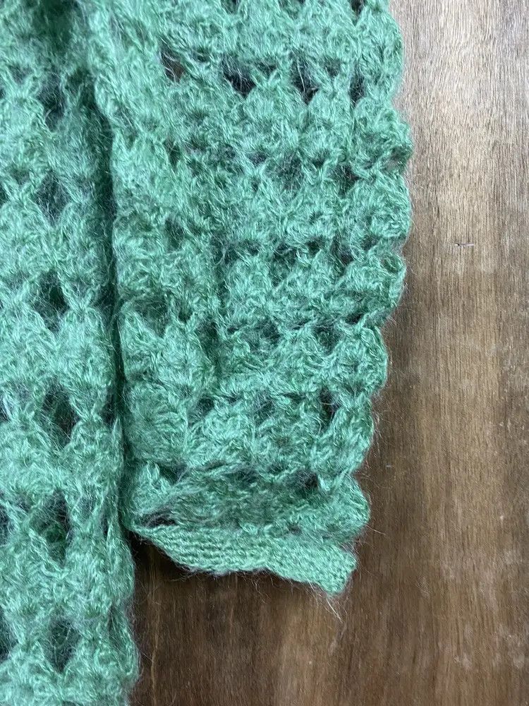 Vintage DL Japan Homespun green crochet Knitwear #Z025 Size US XL / EU 56 / 4 - 14 Thumbnail