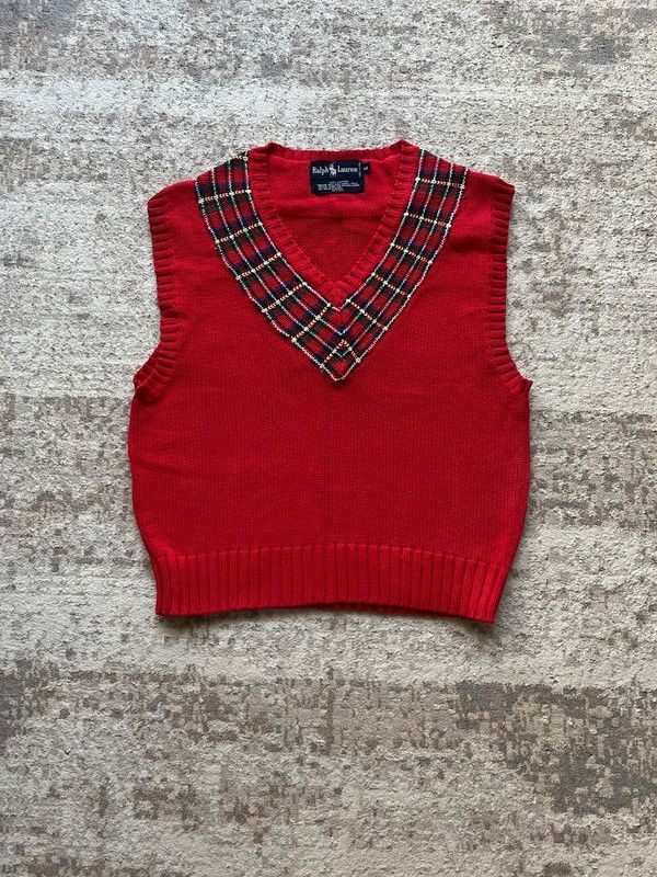 Polo Ralph Lauren OG Polo Ralph Lauren Sz M 90s Vest Red Size M / US 6-8 / IT 42-44 - 1 Thumbnail