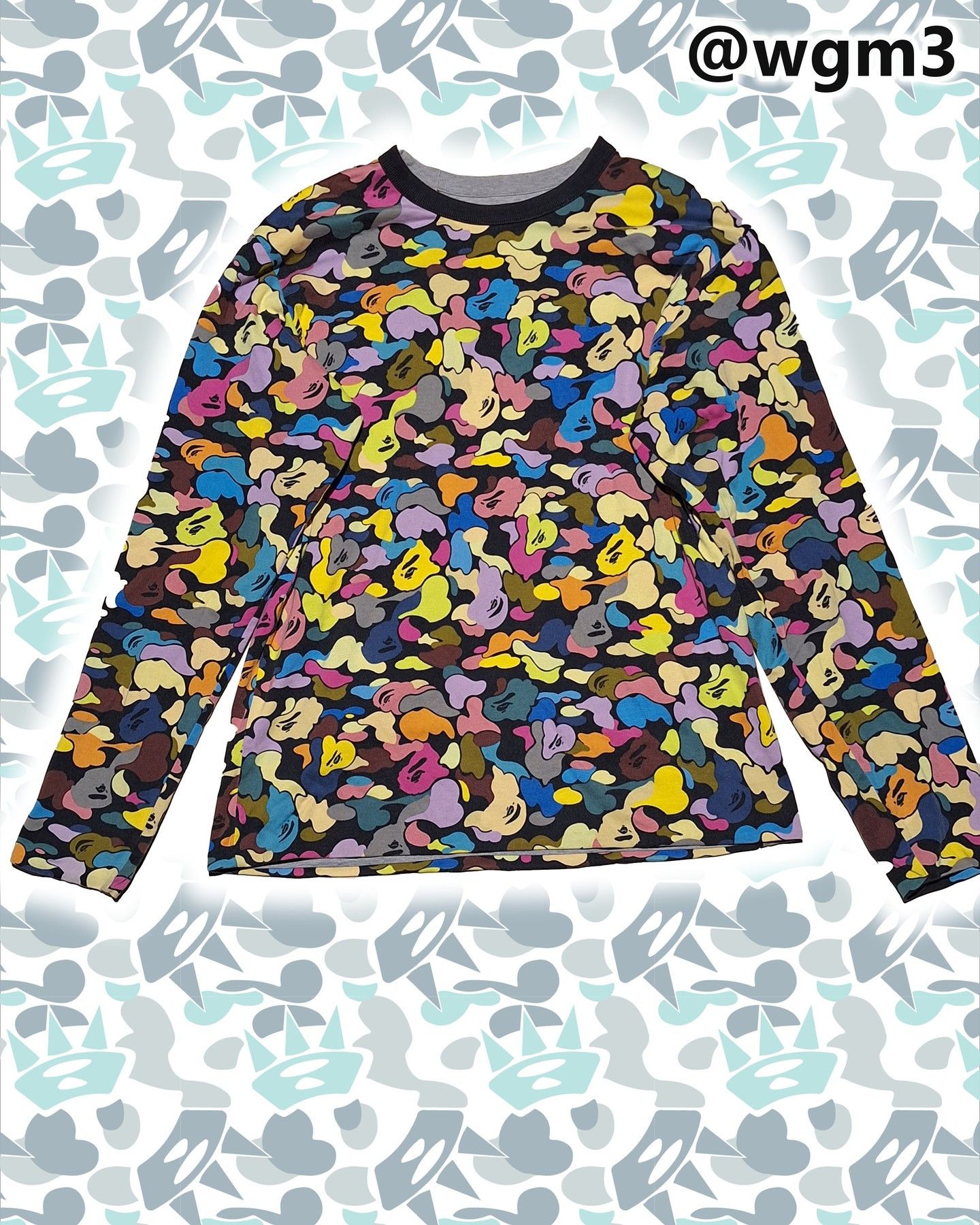 Bape × Nigo × Vintage 2005-07 BAPE Reversible multi camo clouds long sleeve nigo Size US L / EU 52-54 / 3 - 1 Thumbnail